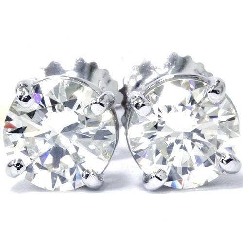 3/8Ct Lab Grown Diamond Studs 14k White Gold