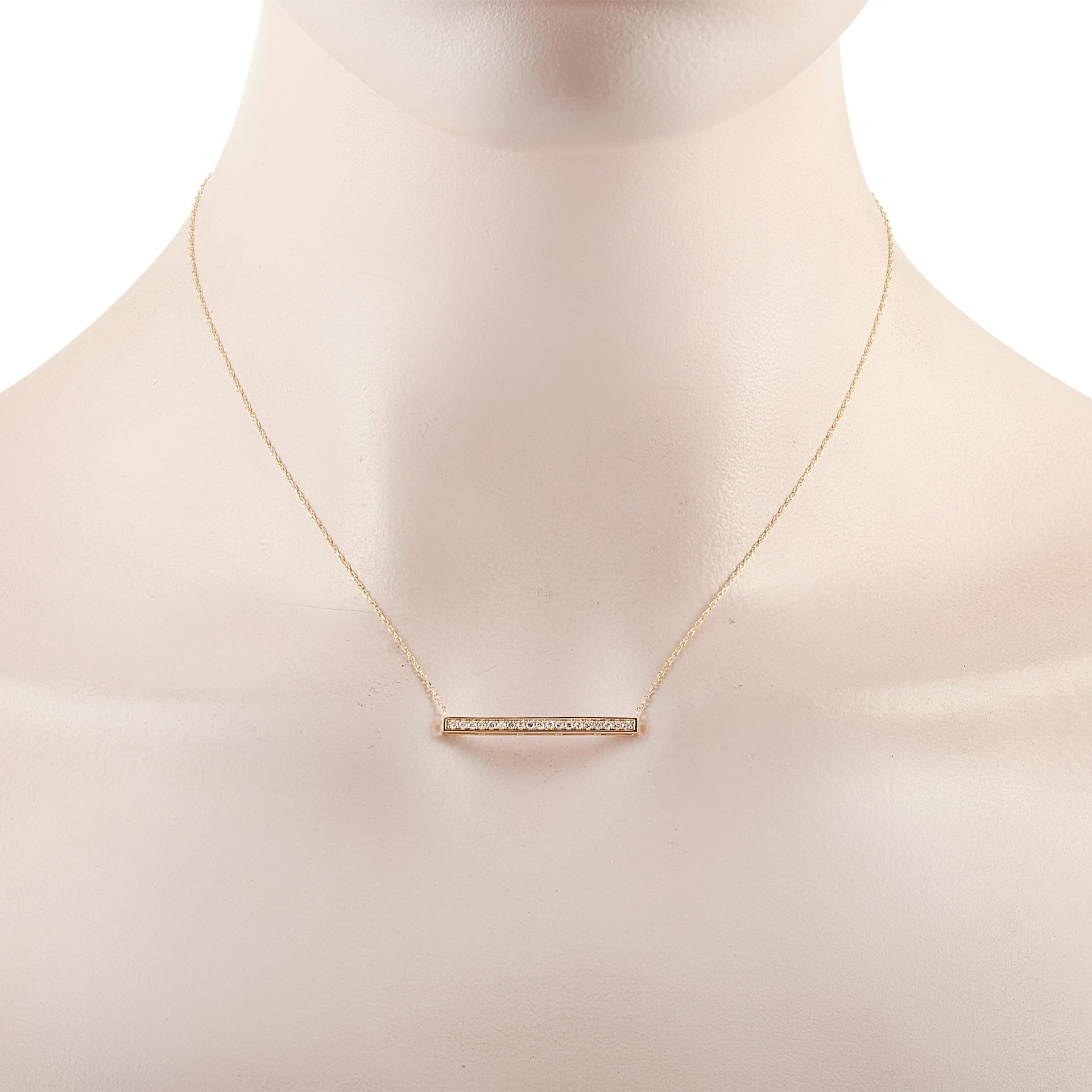 14K Yellow Gold 0.25 ct Diamond Pendant Necklace