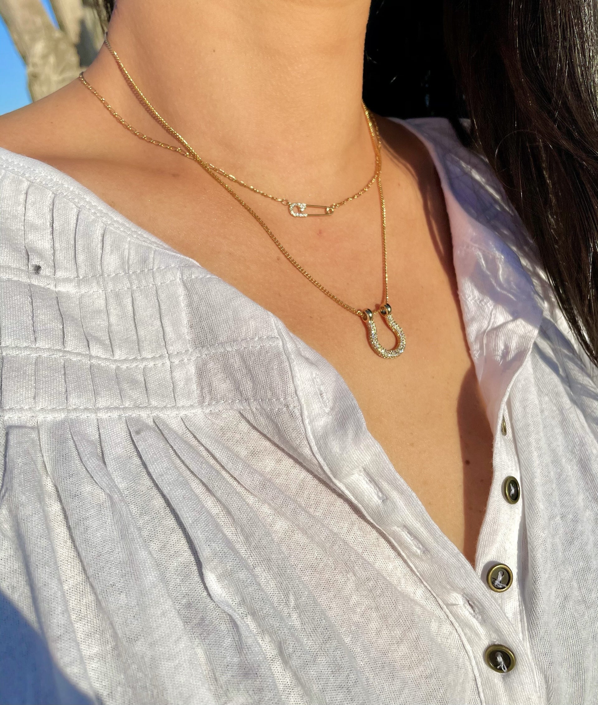 Romi Pave Gold Necklace