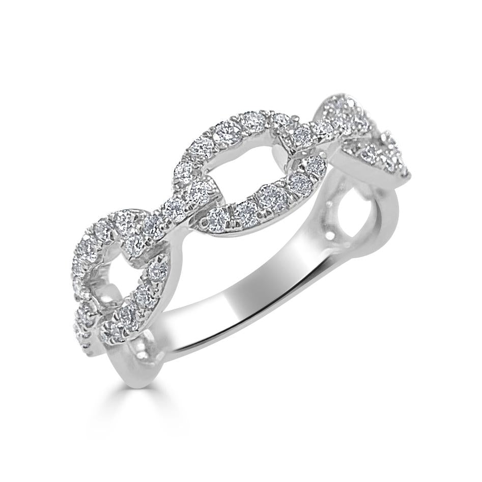 14k Gold & Diamond Link Ring