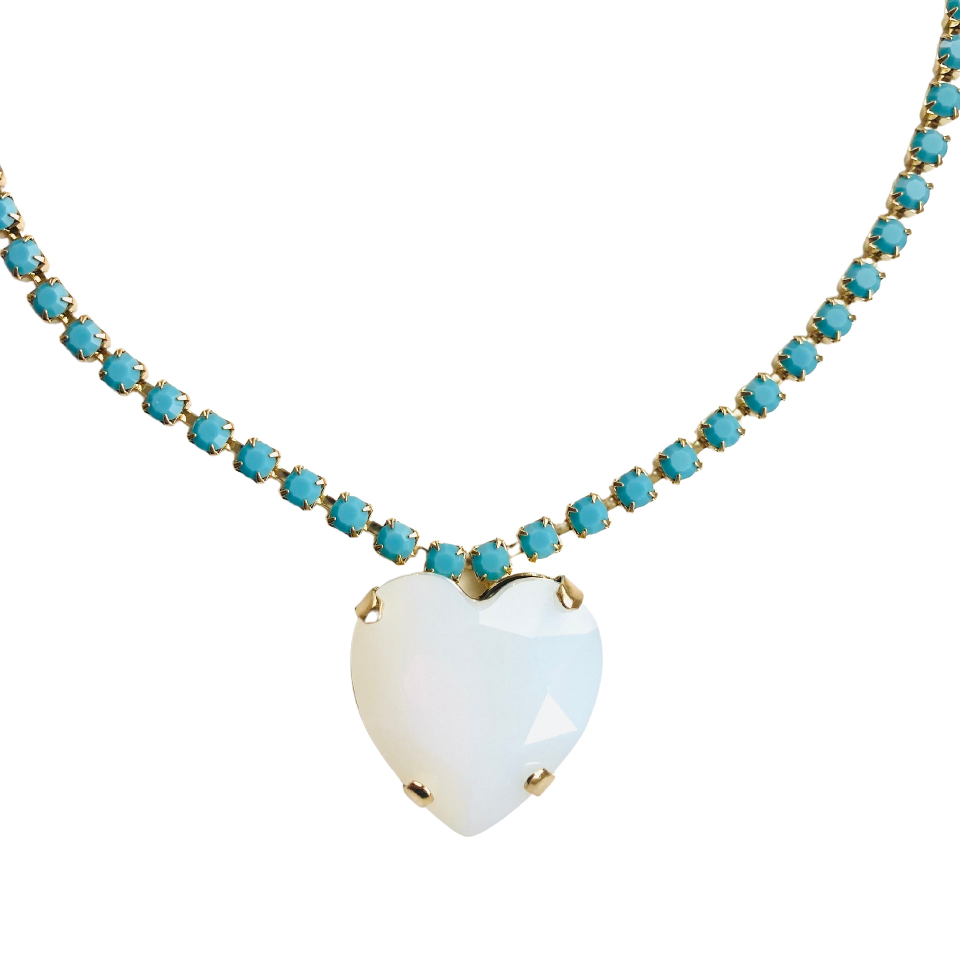 Heart Of The Ocean Necklace White Opal