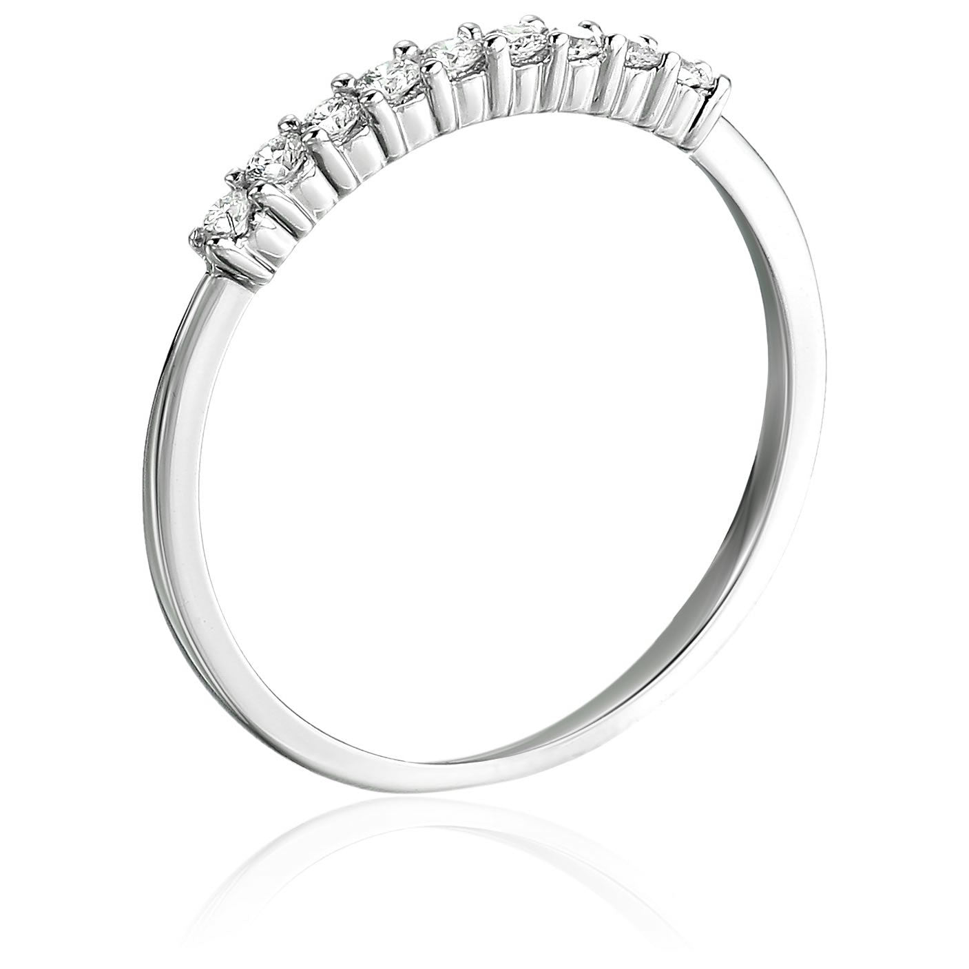 1/5 cttw Diamond Wedding Band 14K White or Yellow Gold 9 Stones Prong Set Round