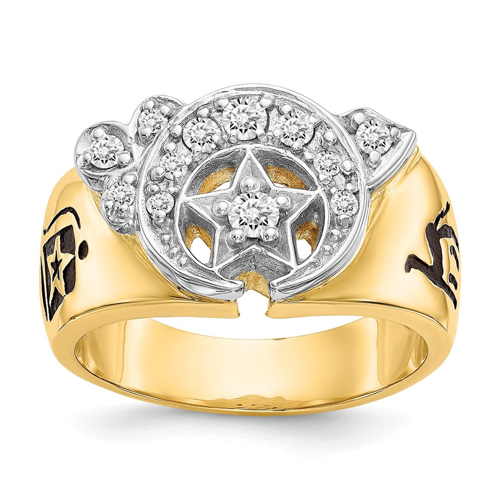 14k Two-tone Lab Grown Diamond Wedding Band Ring 0.4ct Clarity- VS Color- G-H