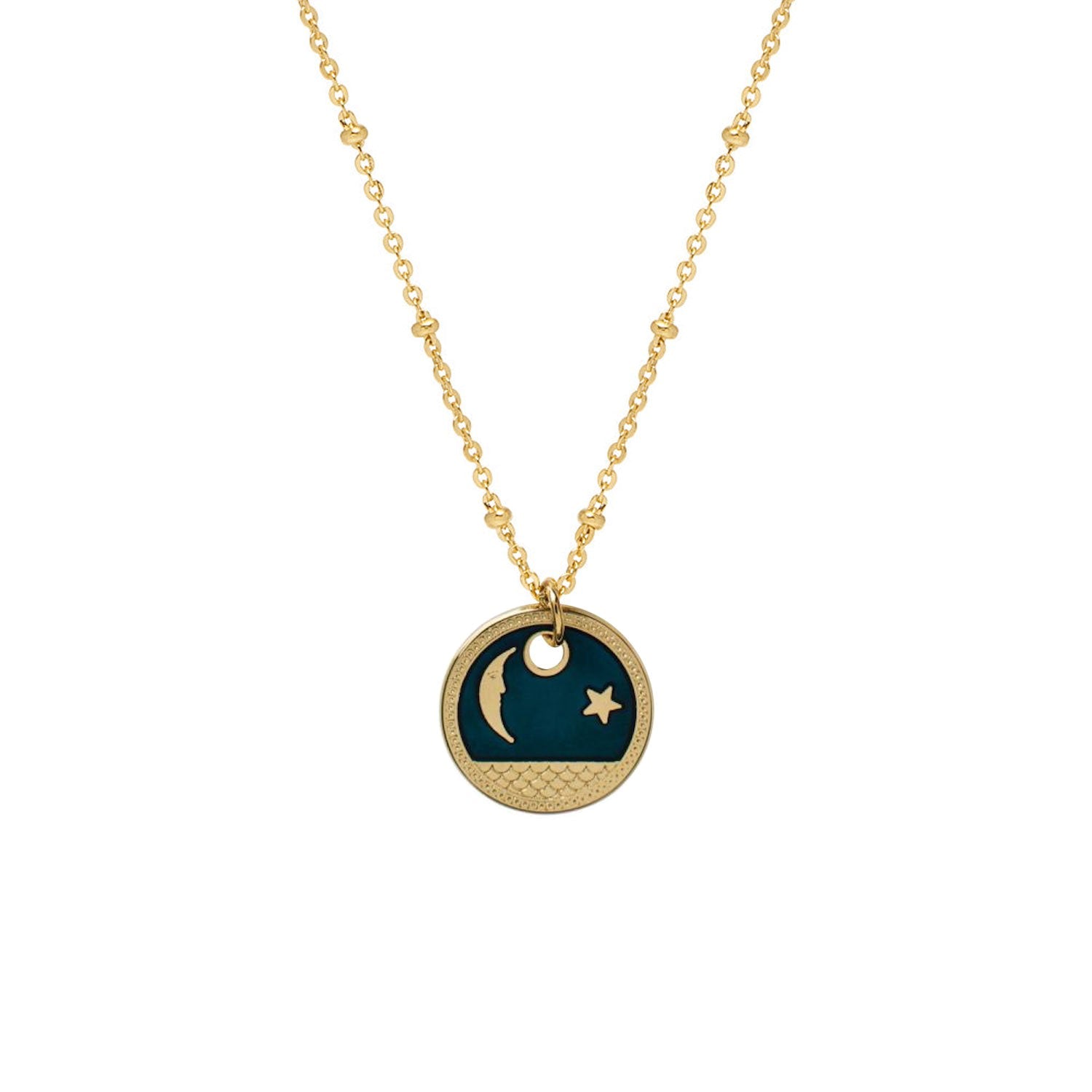Moon Star Enamel Medal