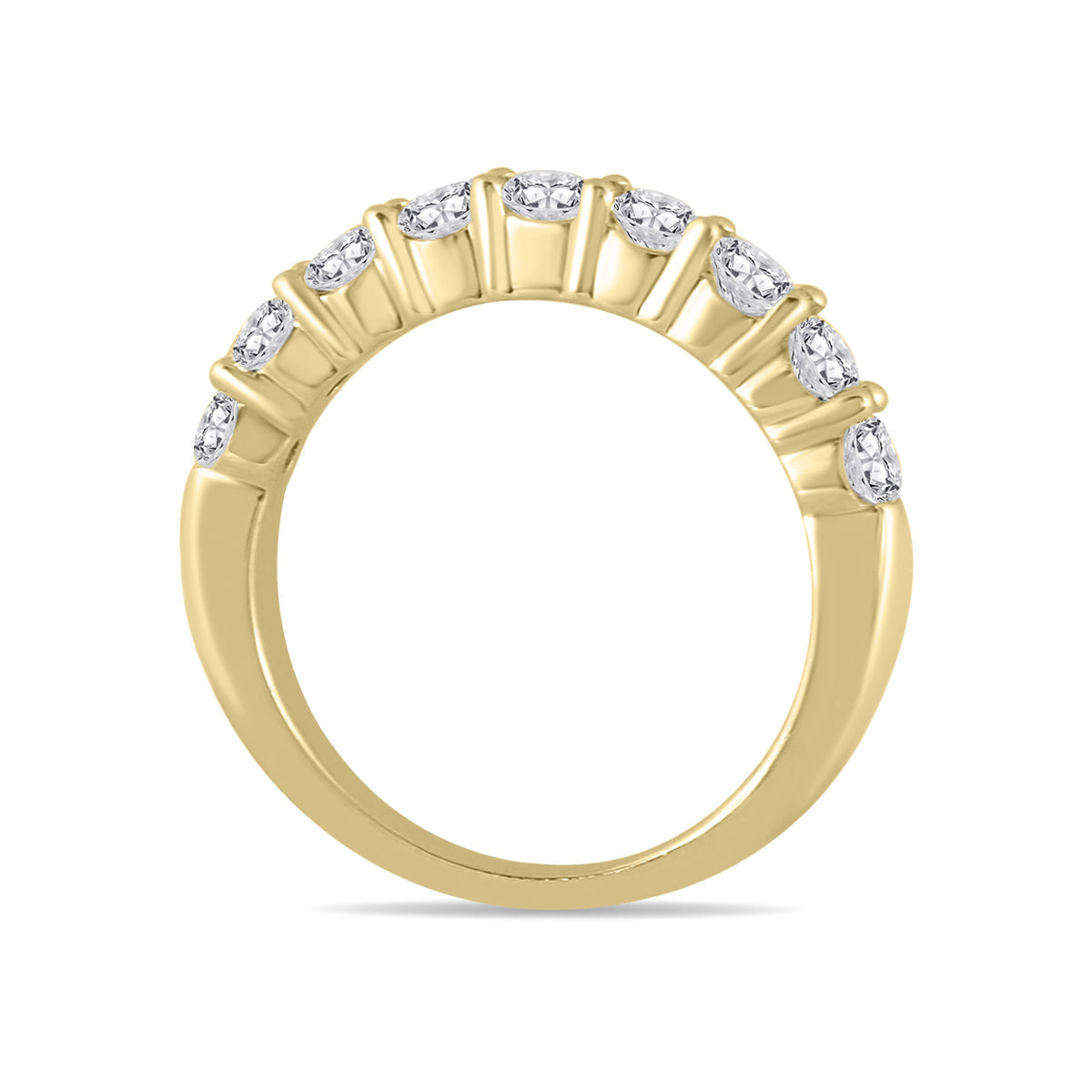 1 3/8 Carat TW Diamond Wedding Band In 14K Yellow Gold