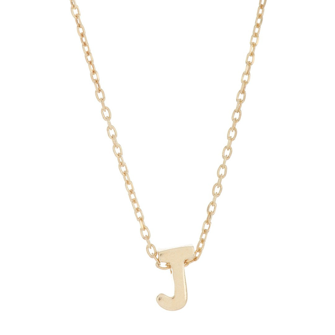 Adornia Mini Initial Necklace gold