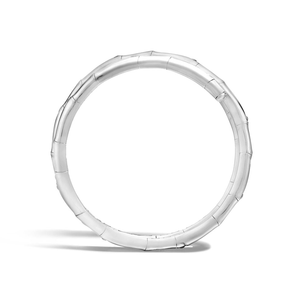 Bamboo Double Coil Bracelet in Silver