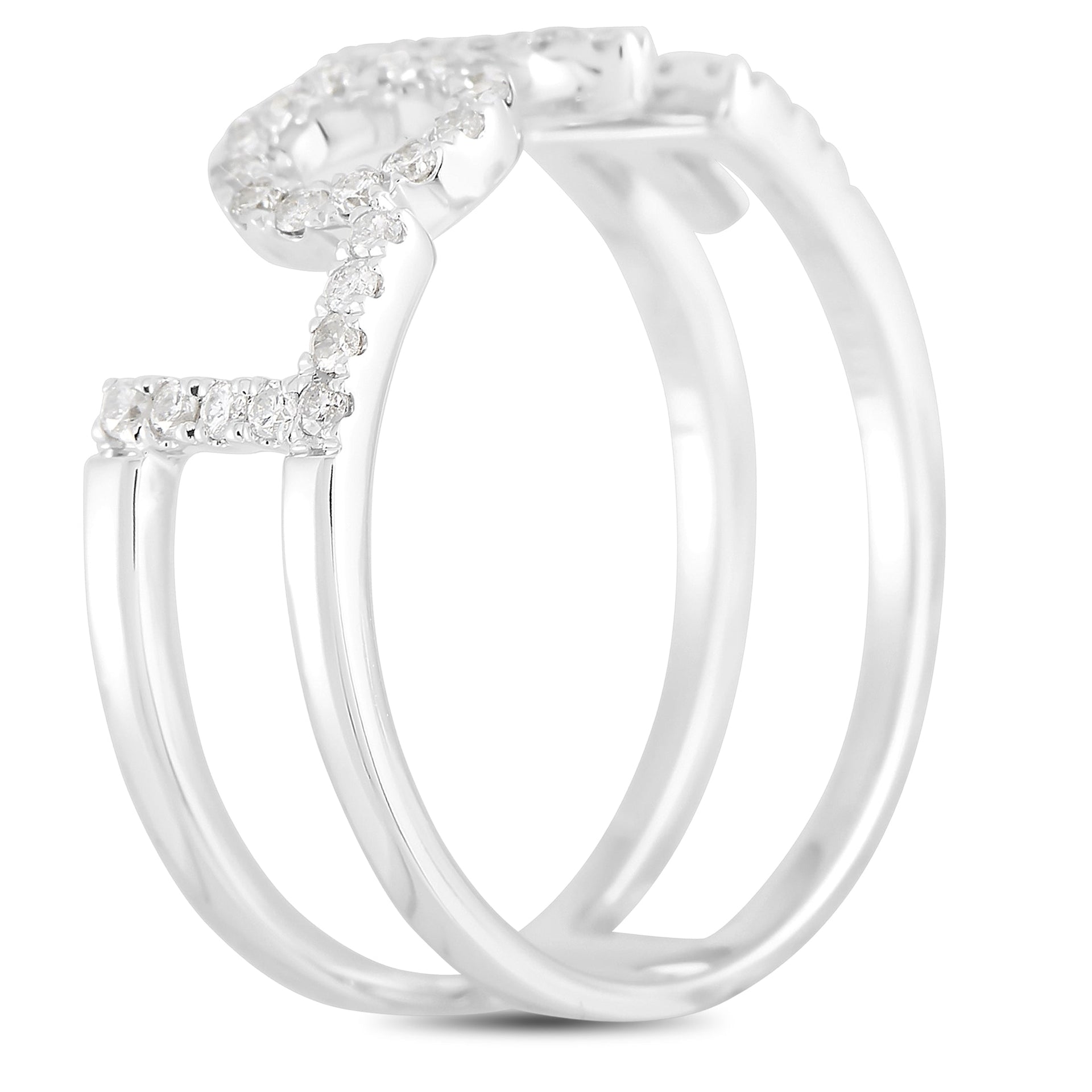 14K White Gold 0.35 ct Diamond Love Ring