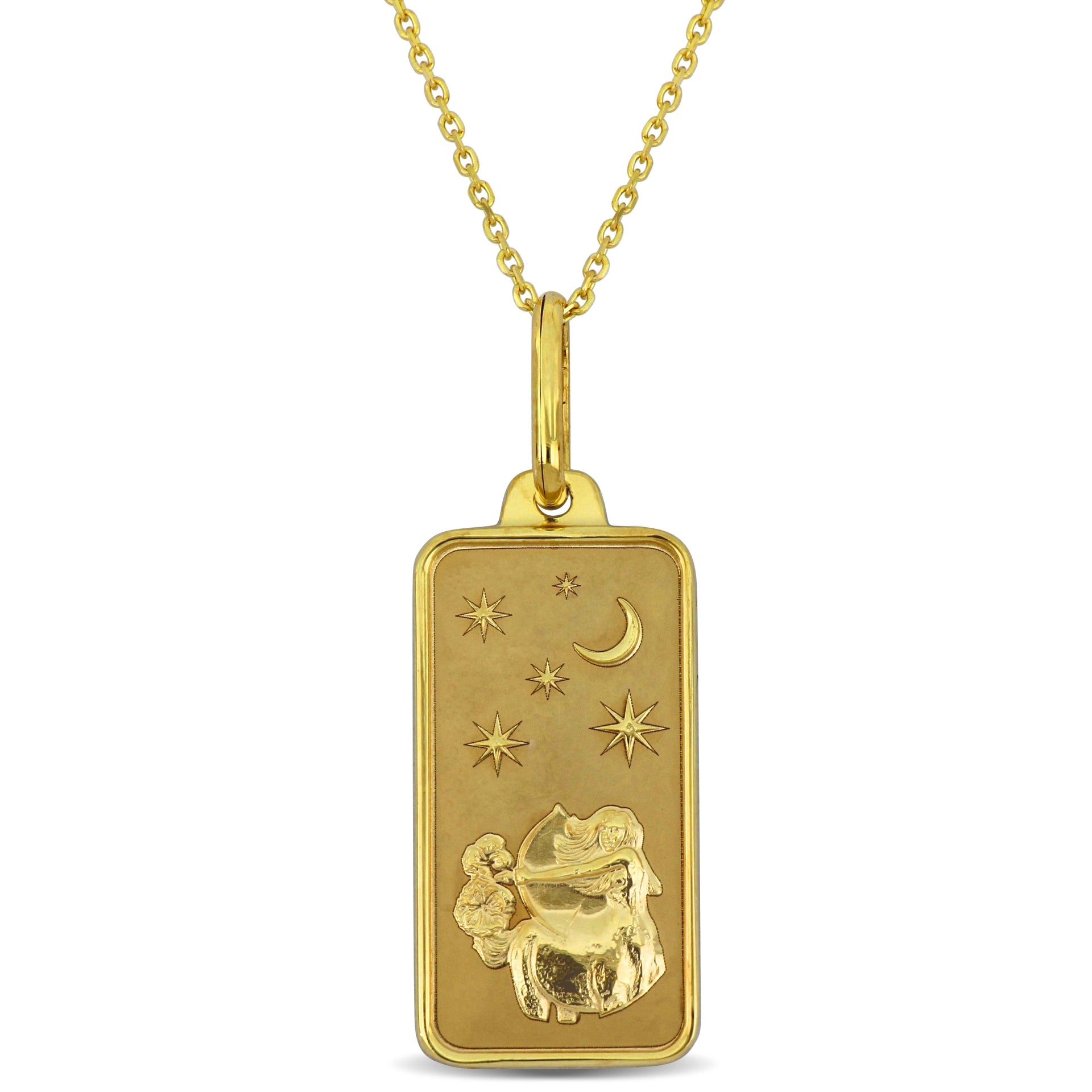 Mimi & Max Sagittarius Horoscope Necklace in 10k Yellow Gold