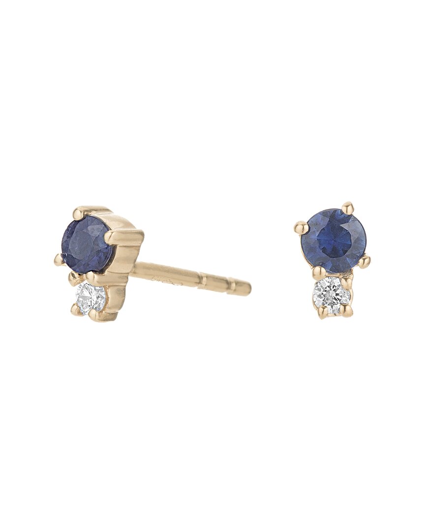 Adina Reyter 14K 0.17 ct. tw. Diamond & Blue Sapphire Diana Earrings