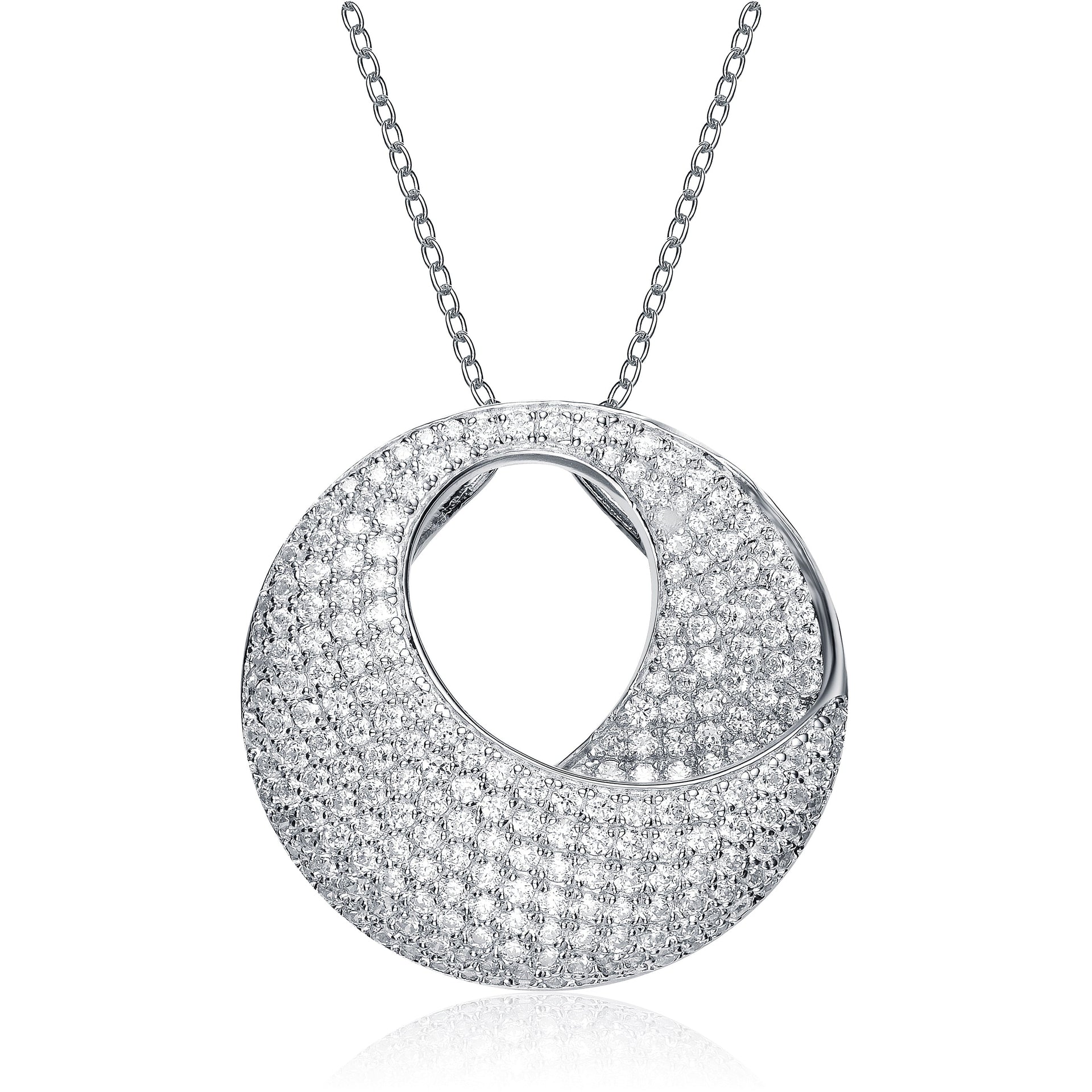 Sterling Silver White Cubic Zirconia Pendant