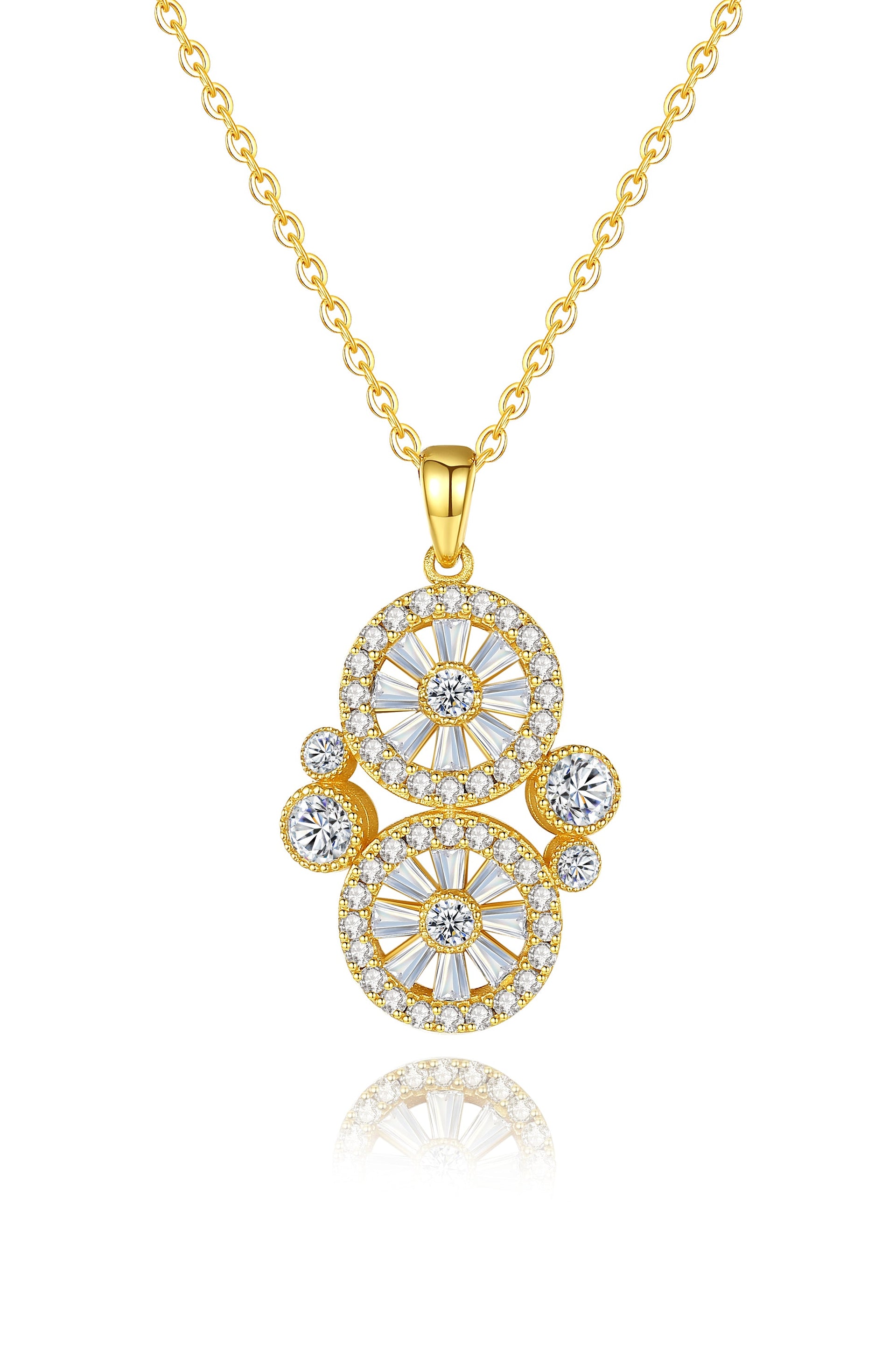 Gold Wheel of Fortune Necklace