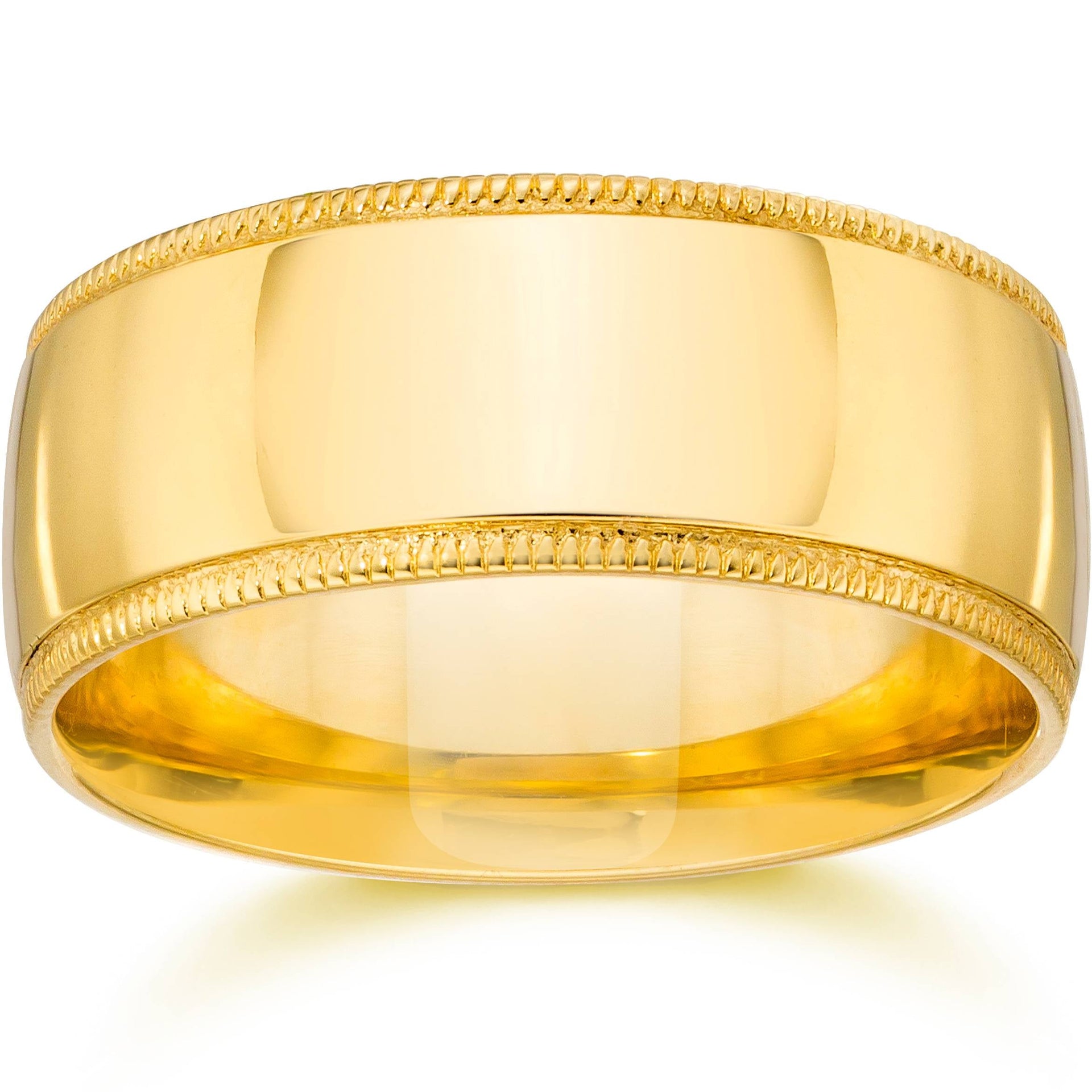 Milgrain Wedding Band 14K Yellow Gold Size Selectable