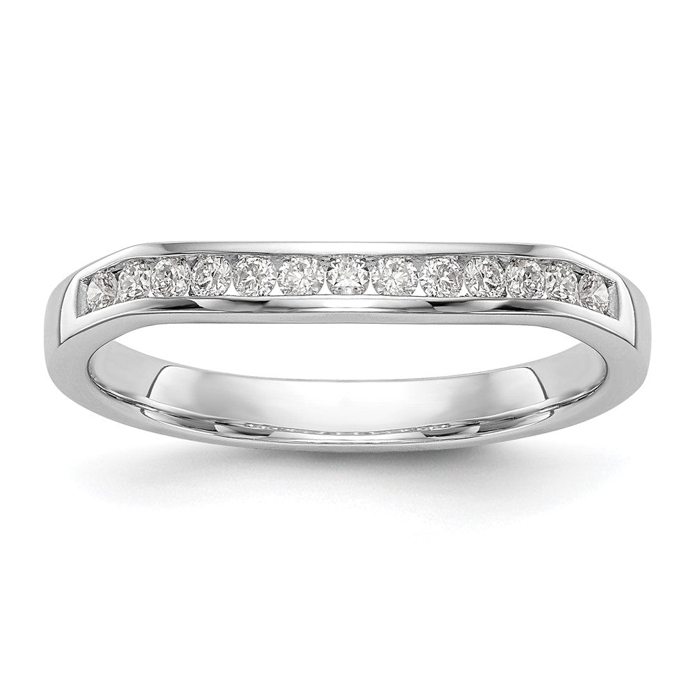 14k White Gold Lab Grown Diamond Wedding Band Ring 0.26ct Clarity- VS Color- G-H
