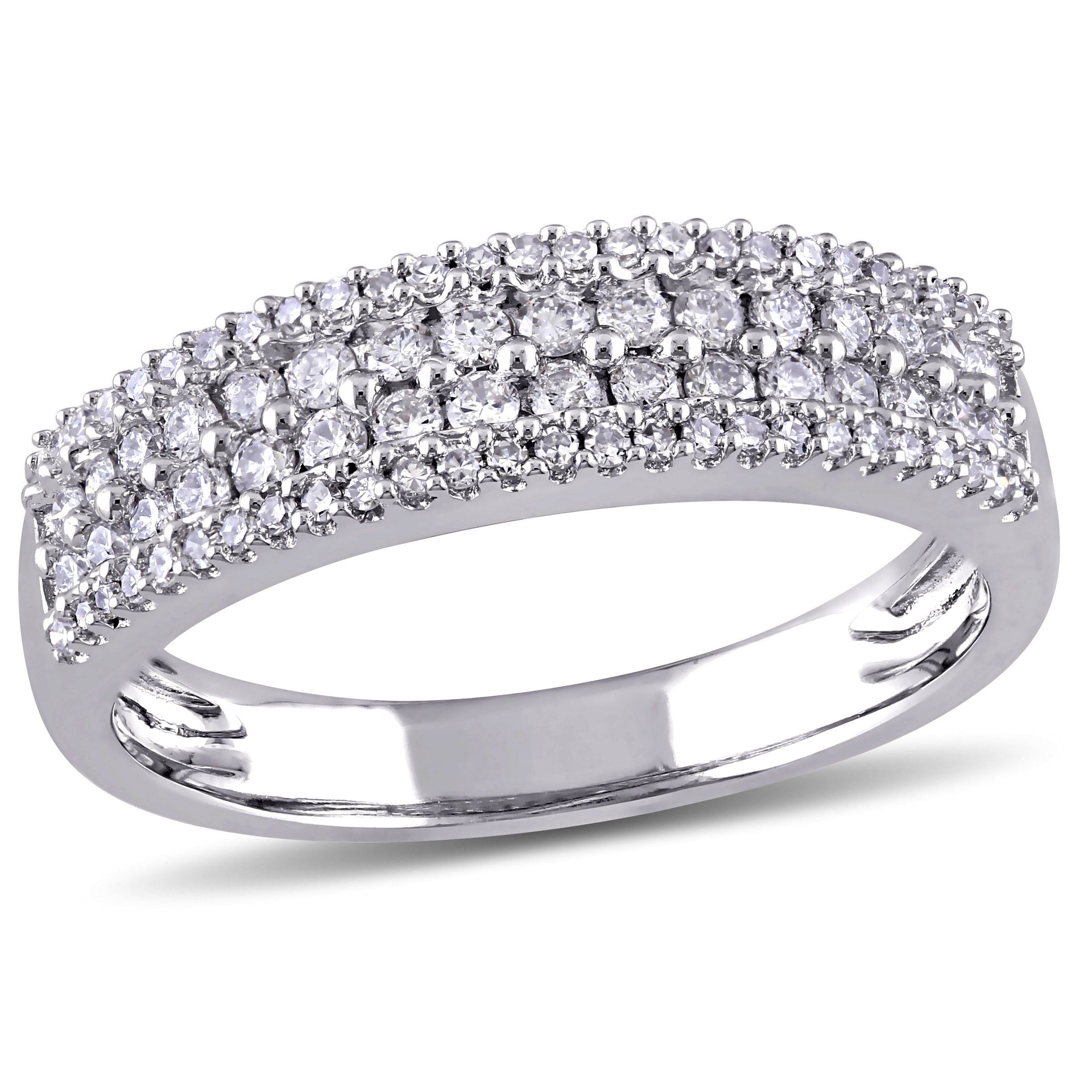 Mimi & Max 1/2ct TW Diamond Anniversary Ring 14k White Gold