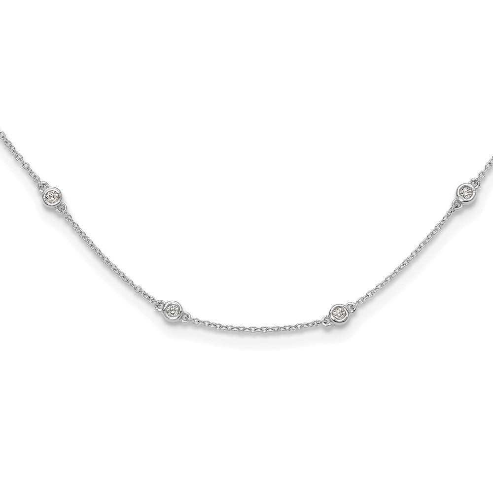 14k Gold 1/2 CT Lab Grown Diamond Twenty Station Necklace 20' Clarity VS Color D-E