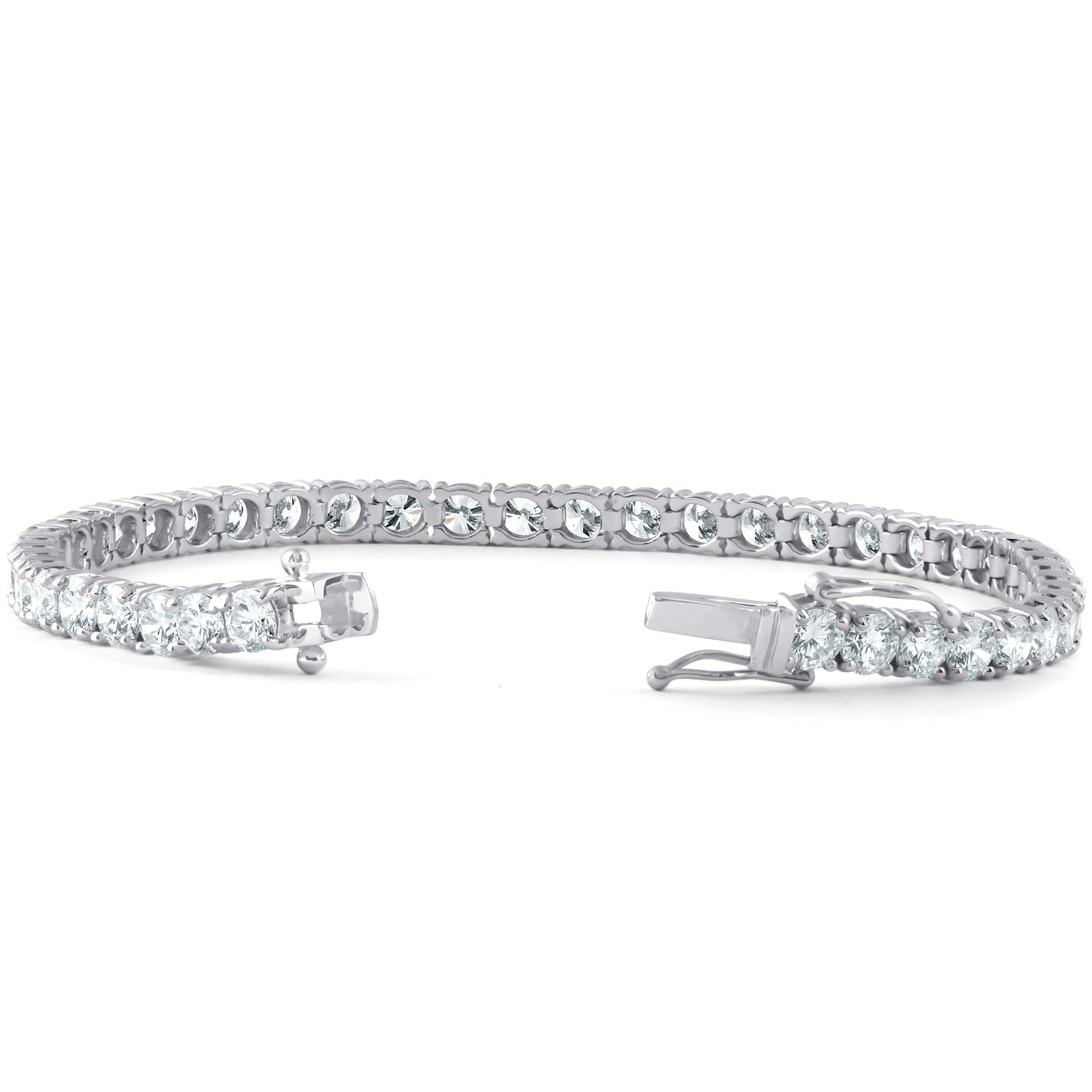 10 Ct Diamond Tennis Bracelet 18k White Gold Lab Grown 7'