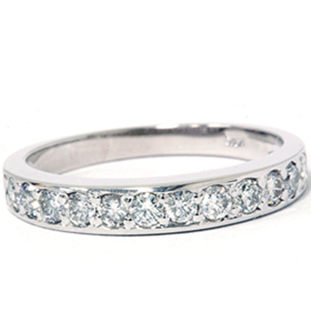 3/8 ct Pave Diamond Ring 14K White Gold