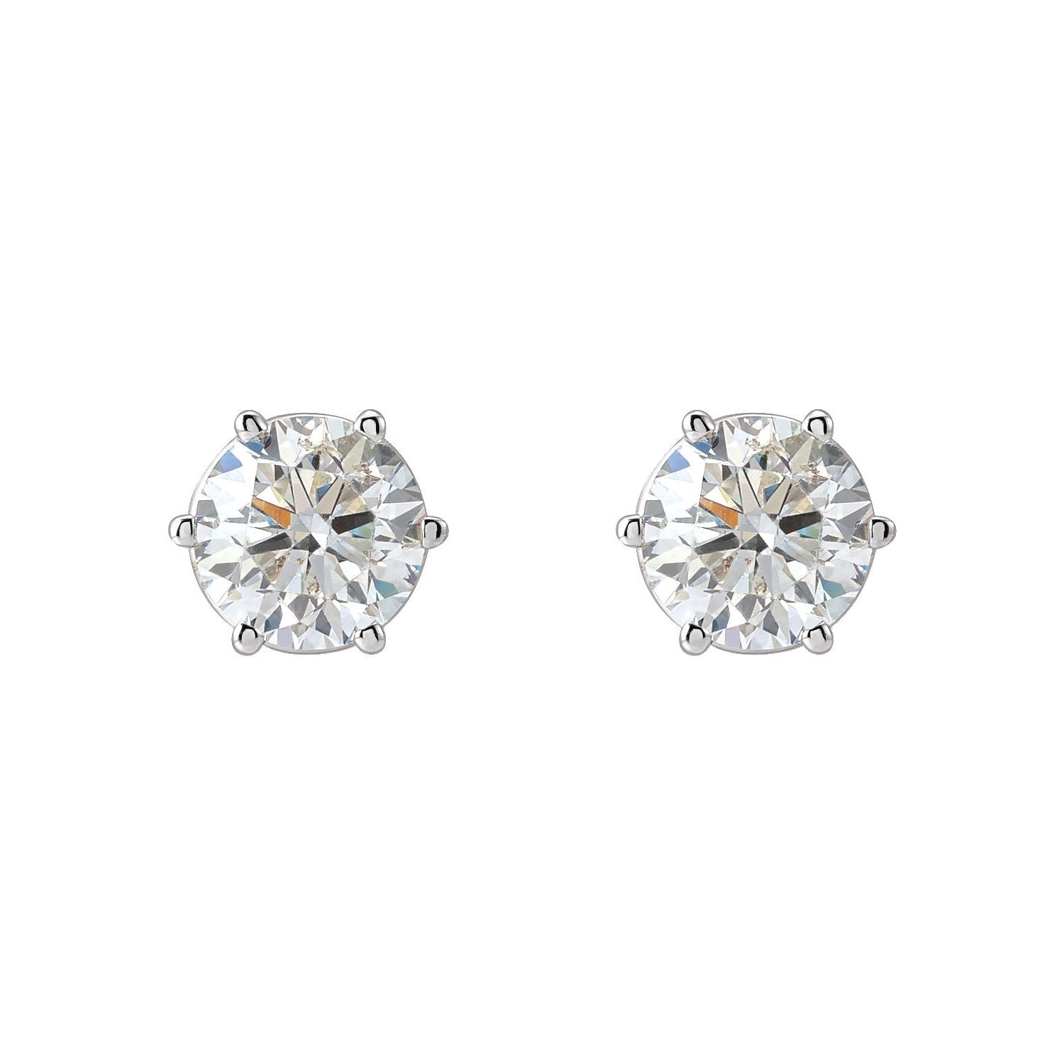 14K Gold 2ct Lab-grown Diamond Earrings Clarity SI Color G-H