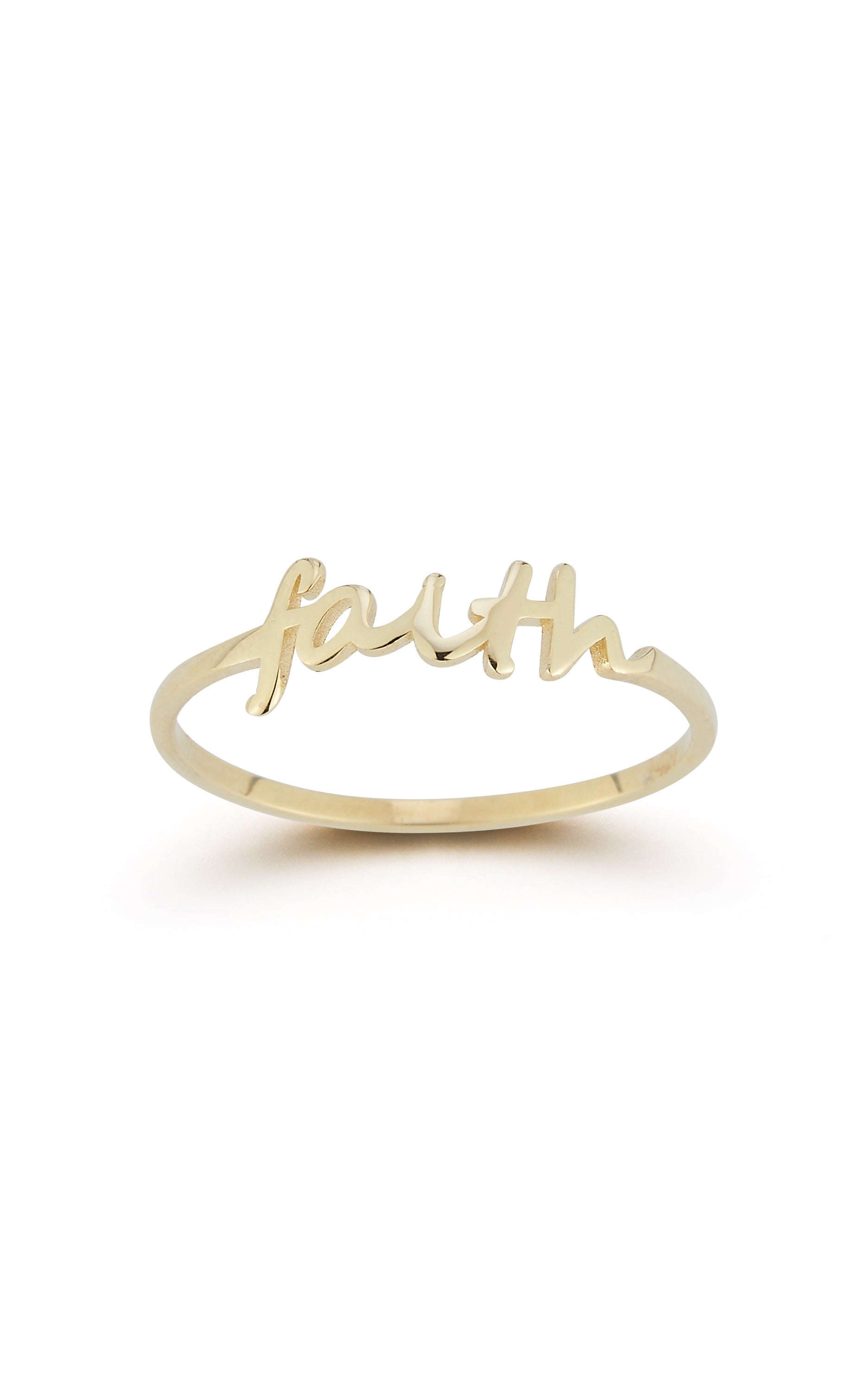 14K Gold Faith Ring