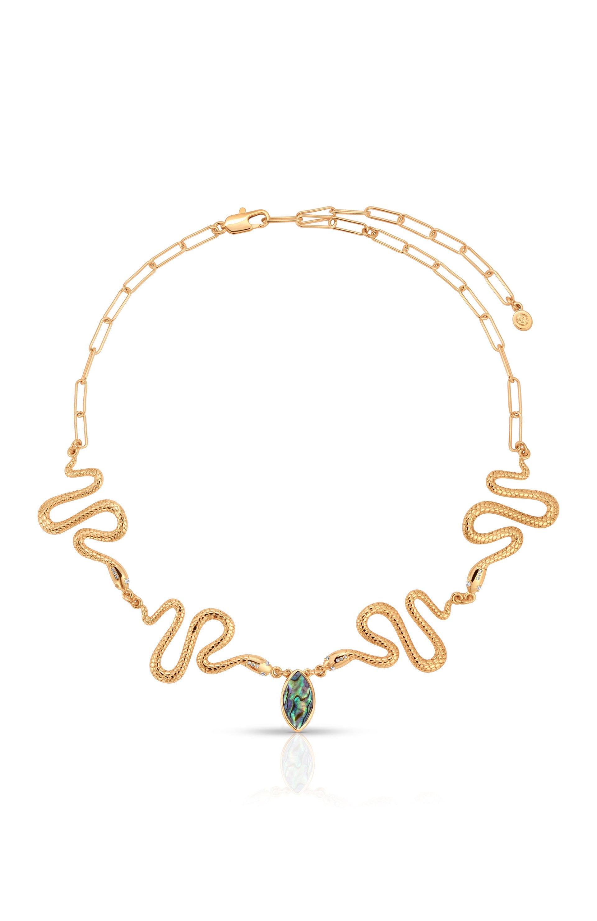 Abalone Serpentina Snake Choker