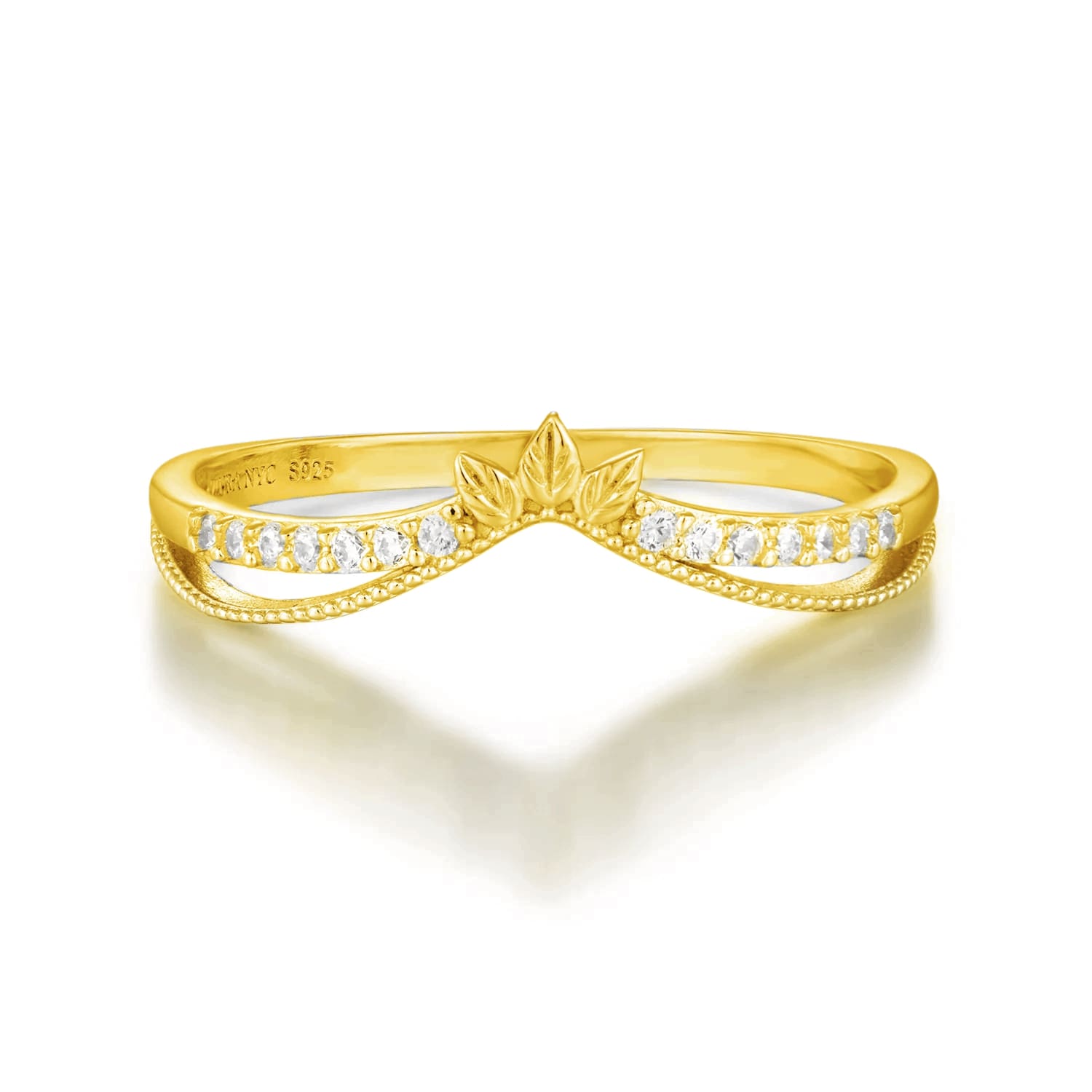 Abloom B Stacking Ring Yellow Gold Vermeil