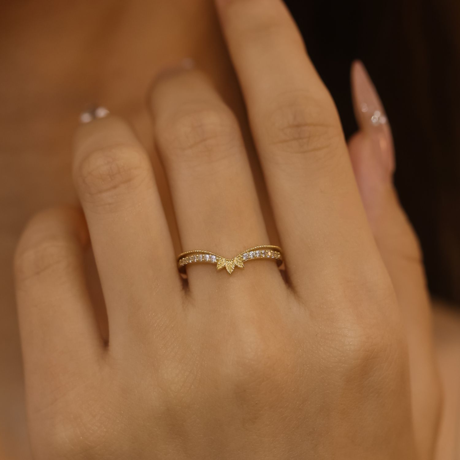 Abloom B Stacking Ring Yellow Gold Vermeil