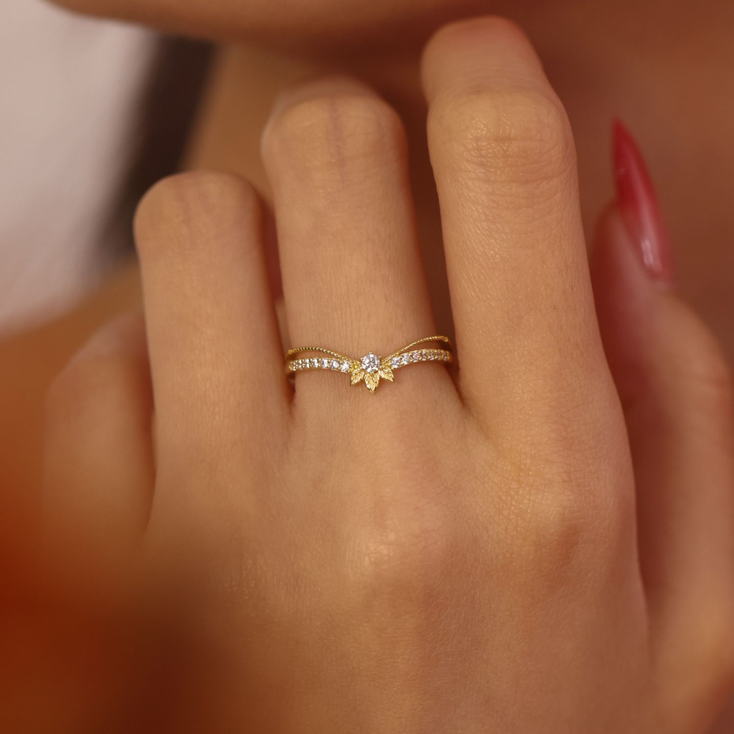 Abloom Stacking Band Yellow Gold Vermeil