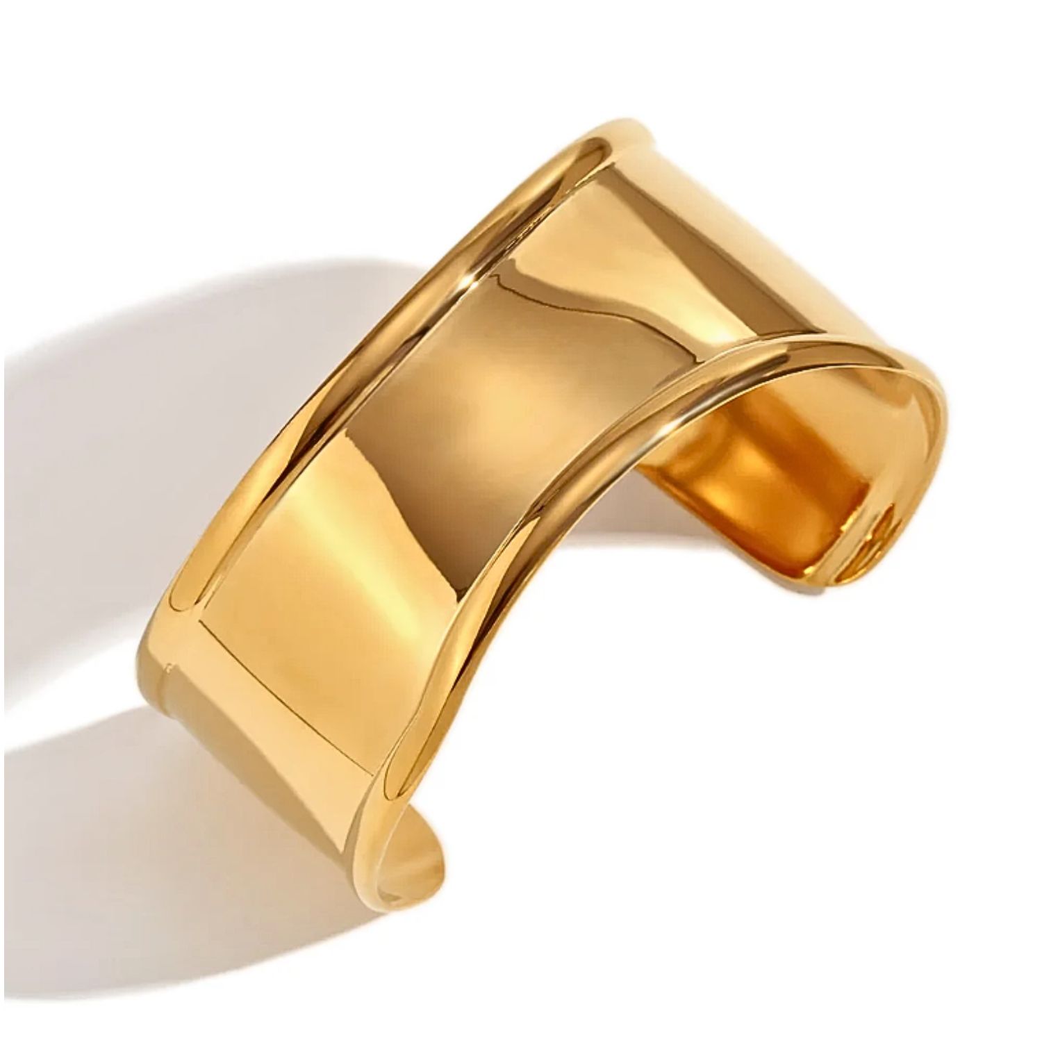 Abstract Gold Statement Cuff Bracelet