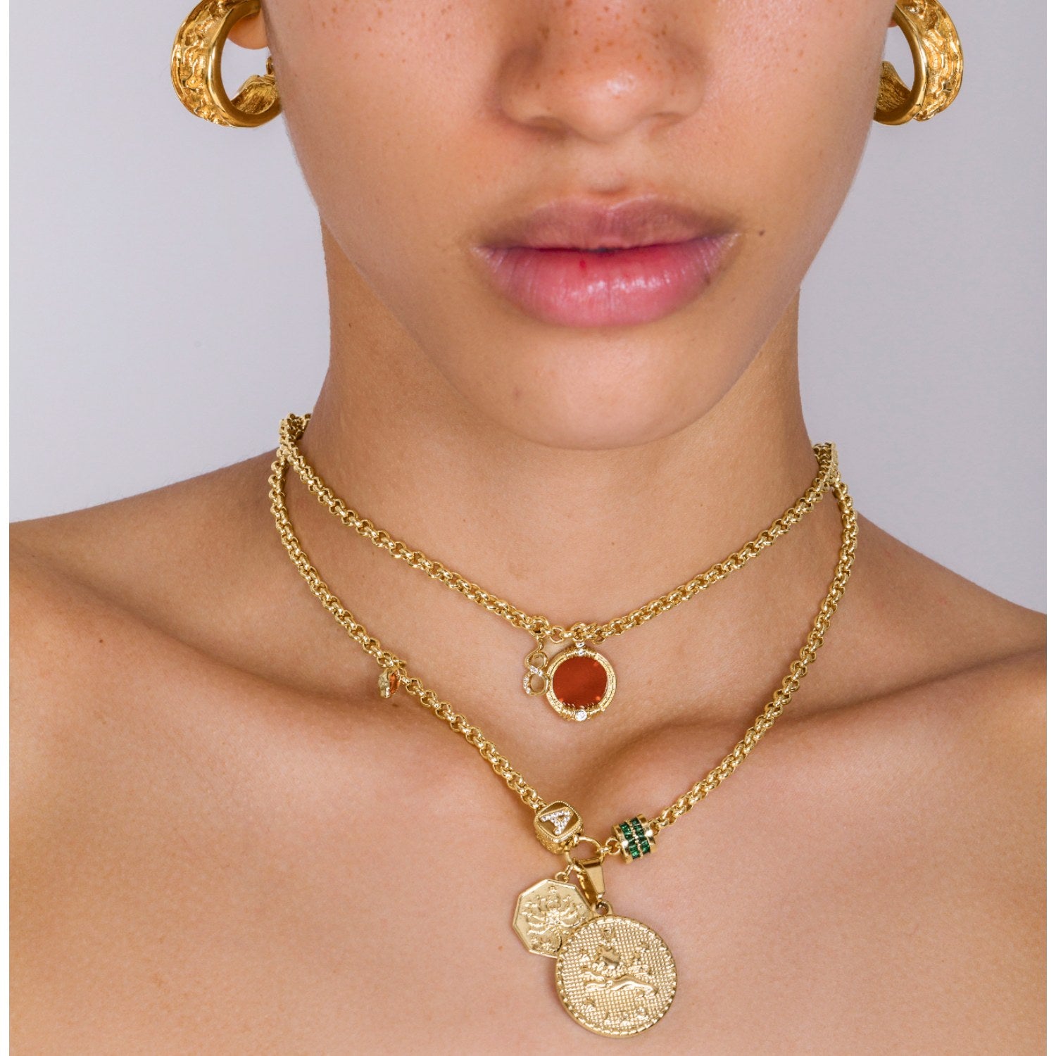 Strength & Karma Charm Necklace