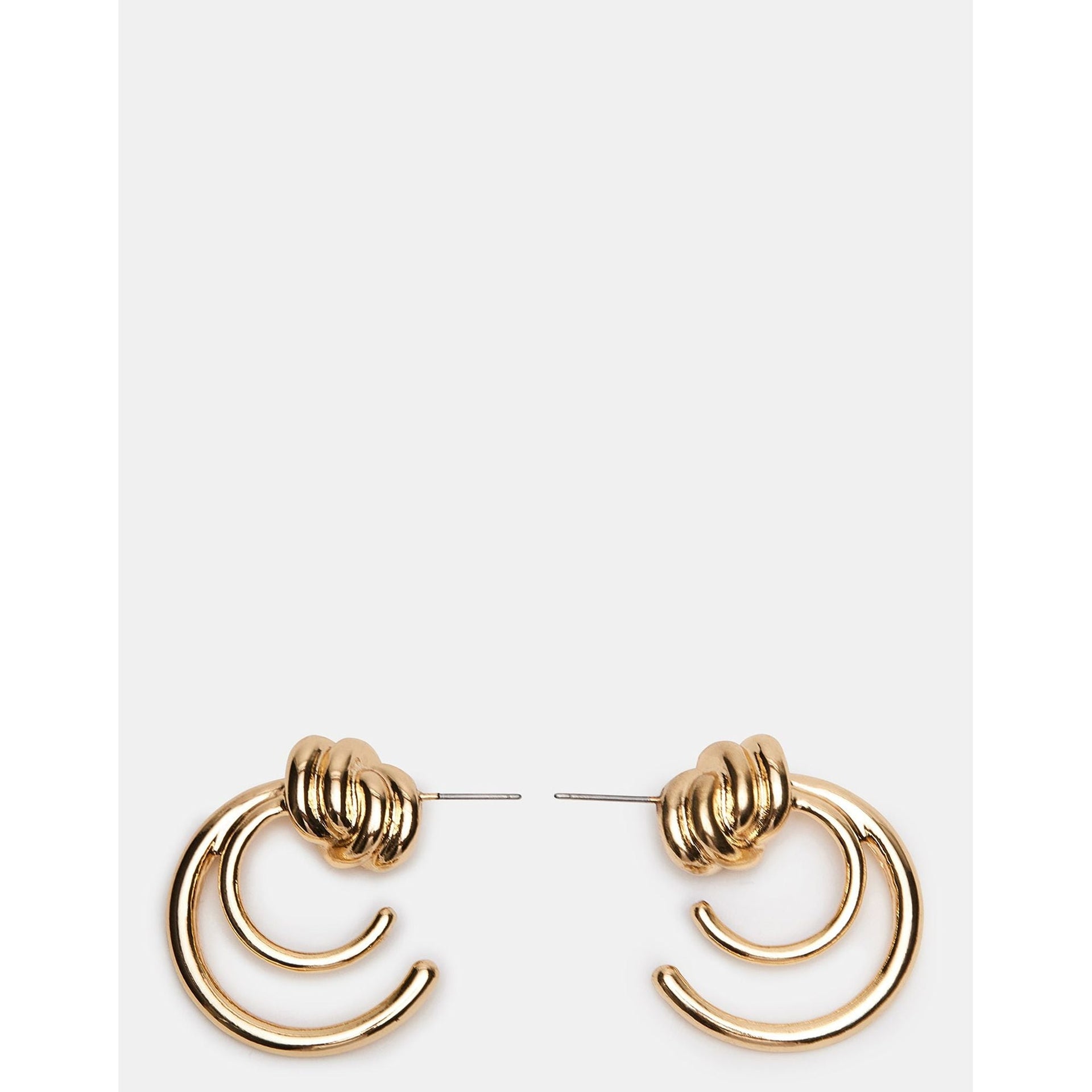 Knot Hoop Earrings Gold
