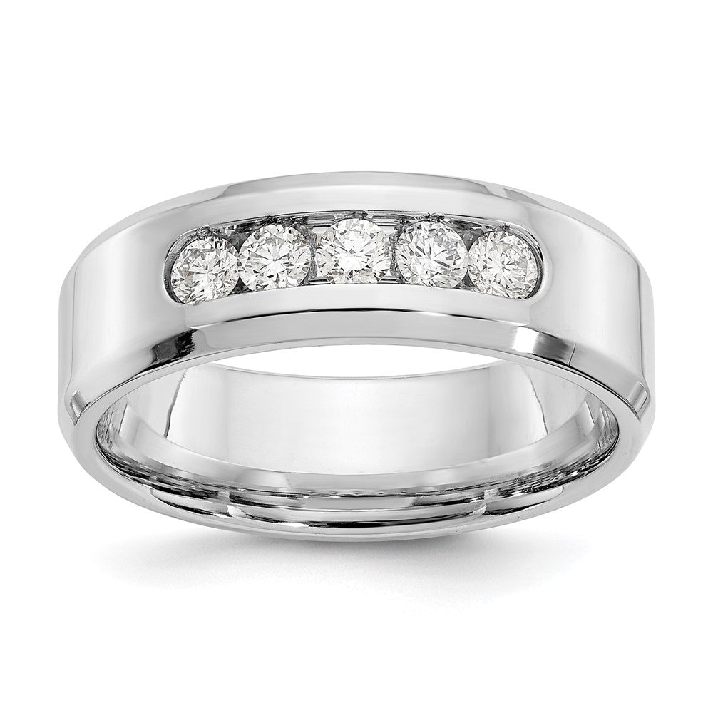 14k White Gold Lab Grown Diamond Wedding Band Ring 1/2ct Clarity- VS Color- D-E