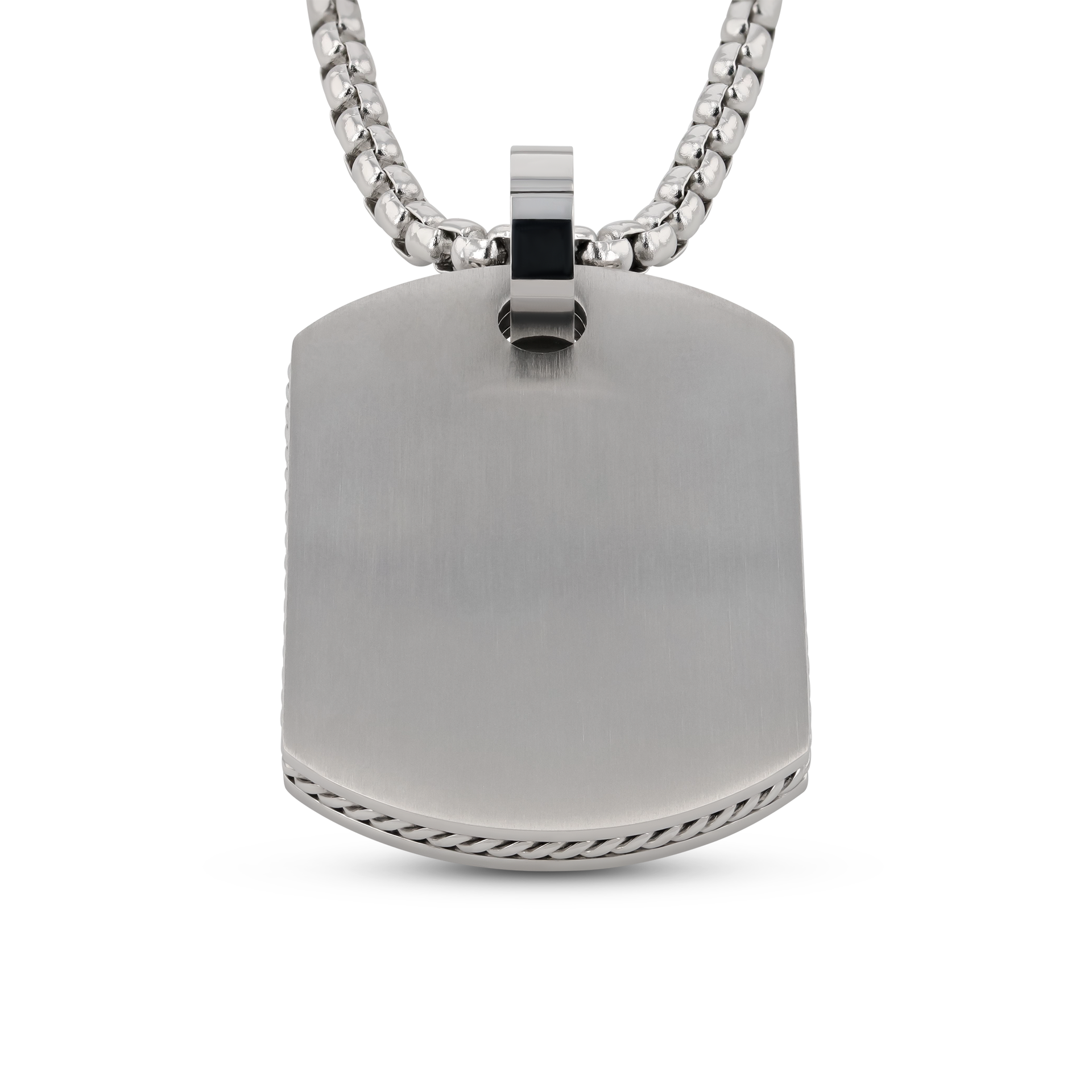 Stainless Steel Dog Tag Pendant with 22-Inch Chain