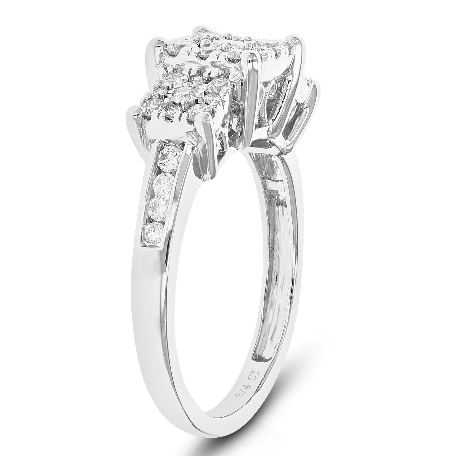 3/4 Cttw Lab Created Diamond Engagement Ring In Sterling Silver Prong