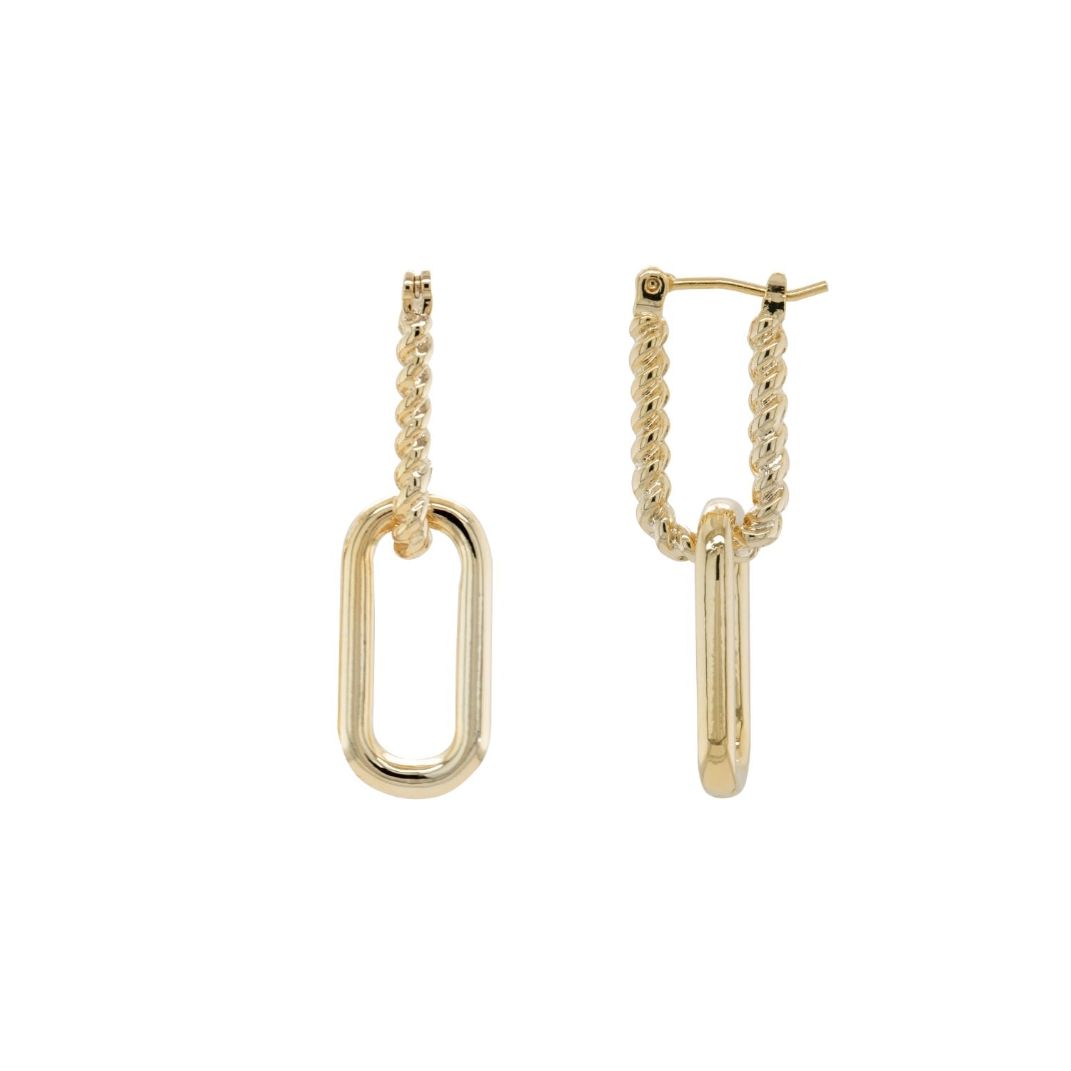 Gold Chain Link Earrings