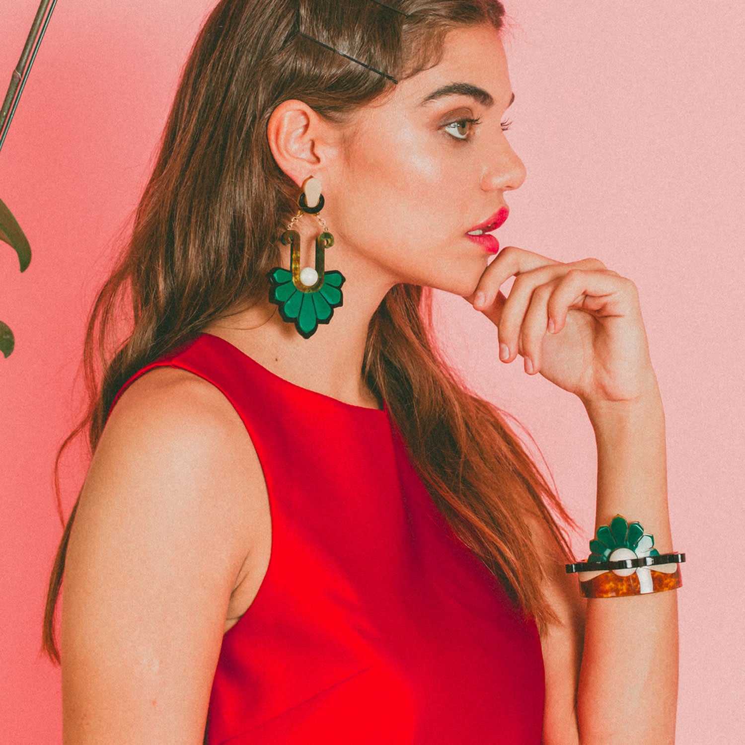 Acrylic Handmade Bracelet Daisy Kahki