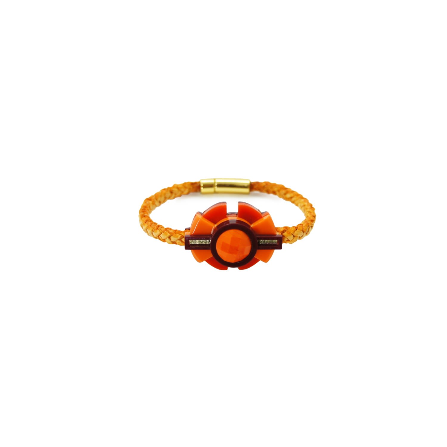 Acrylic Handmade Bracelet Oca Orange