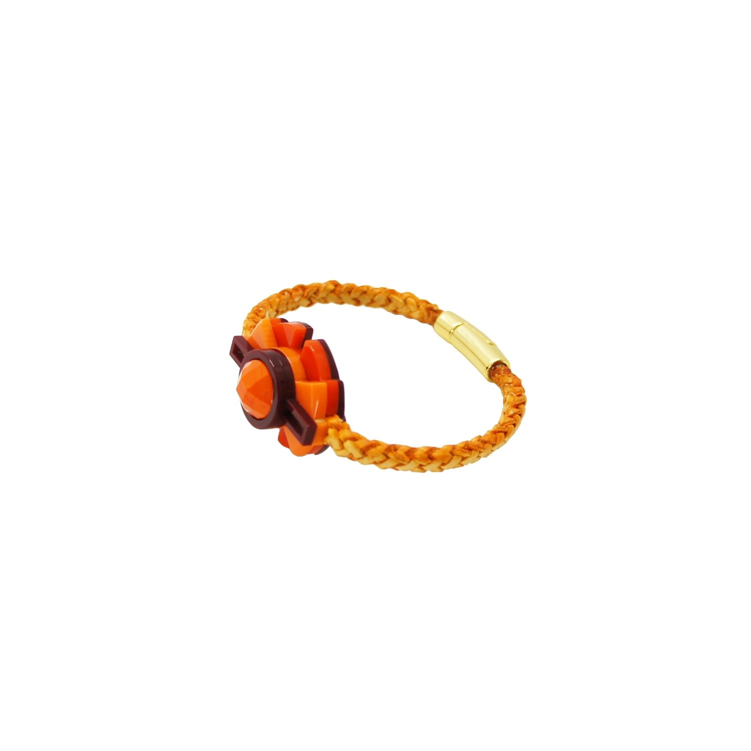 Acrylic Handmade Bracelet Oca Orange