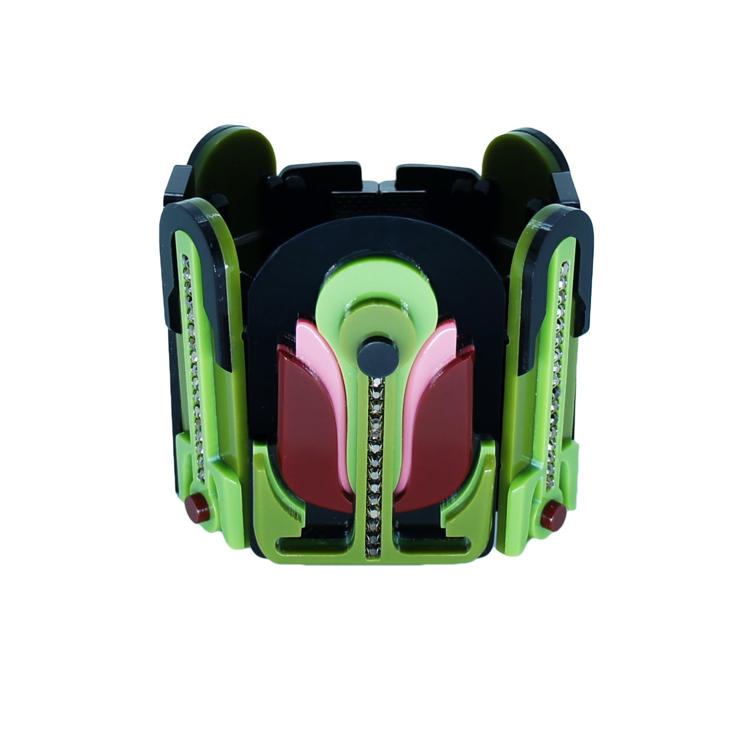 Acrylic Handmade Bracelet Tulip Green