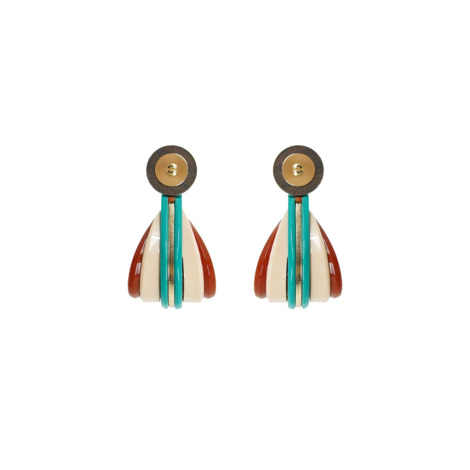 Acrylic Handmade Earring Hoop Empire Cinnamon