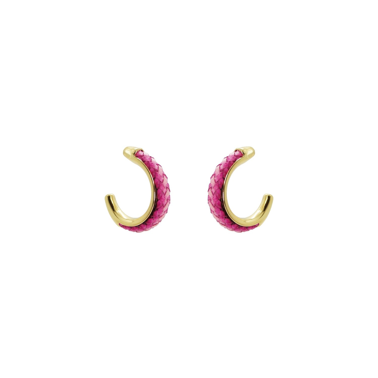 Acrylic Handmade Earring Hoop Oca Pink