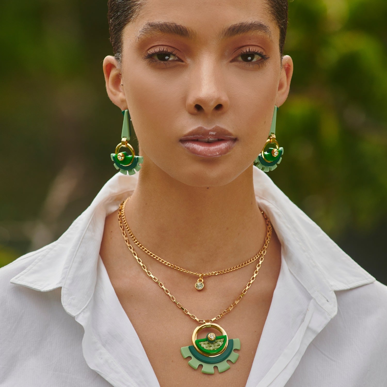 Acrylic Handmade Necklace Indaiá Pink