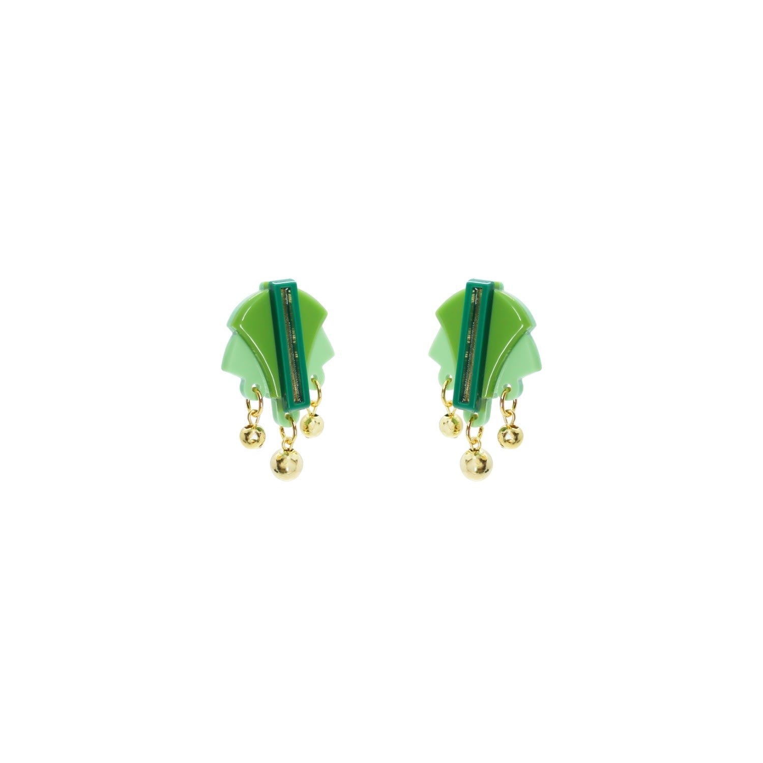 Acrylic Handmade Earring Oca Pale Green