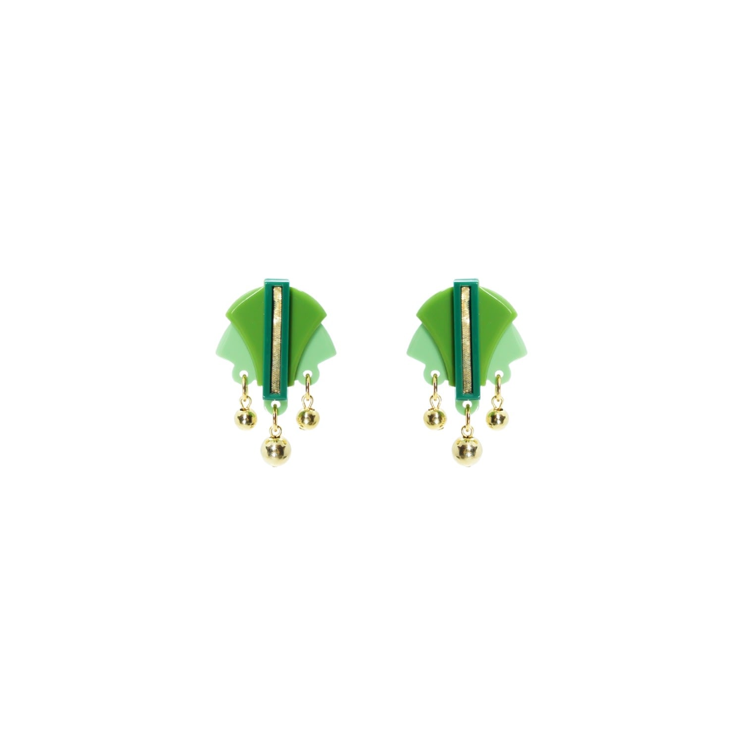 Acrylic Handmade Earring Oca Pale Green