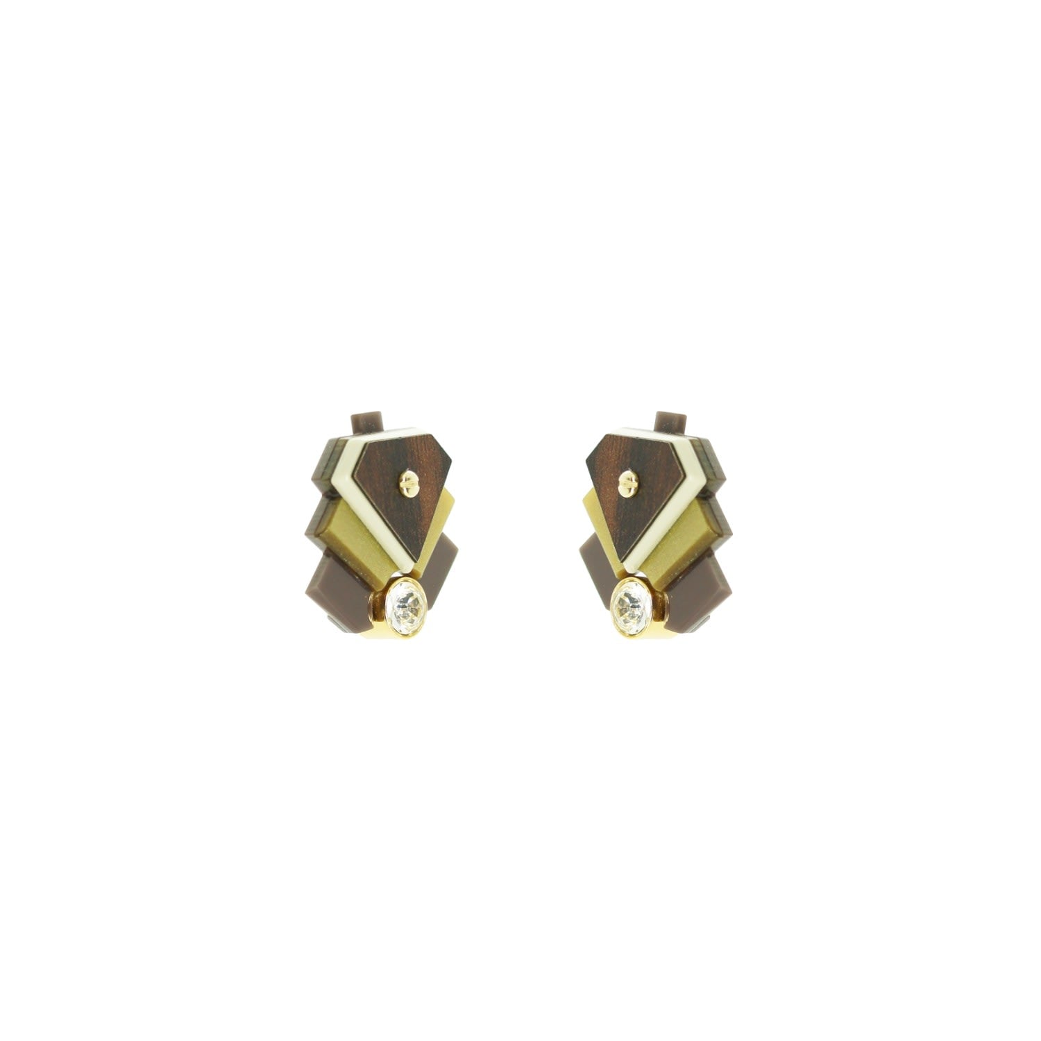 Acrylic Handmade Earring P Empire Gold