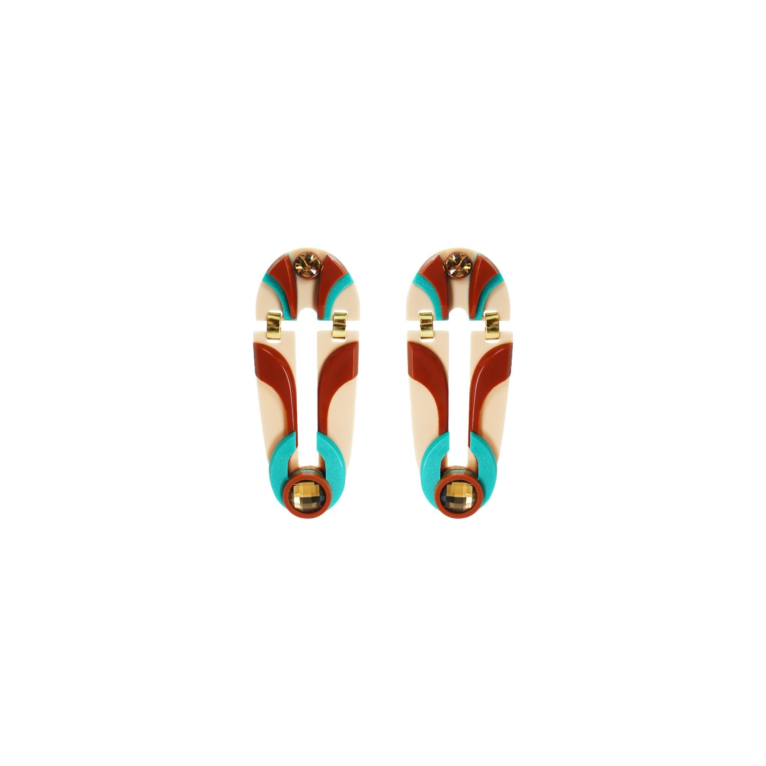 Acrylic Handmade Earring Shield Cinnamon