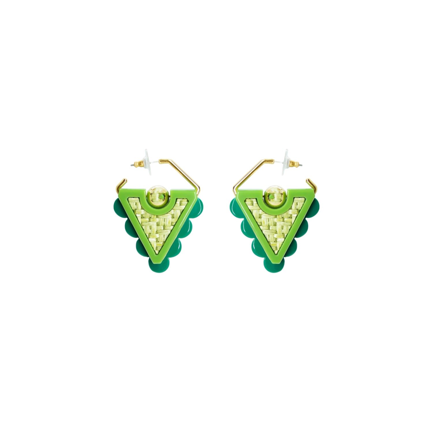 Acrylic Handmade Earring Ubá Pale Green