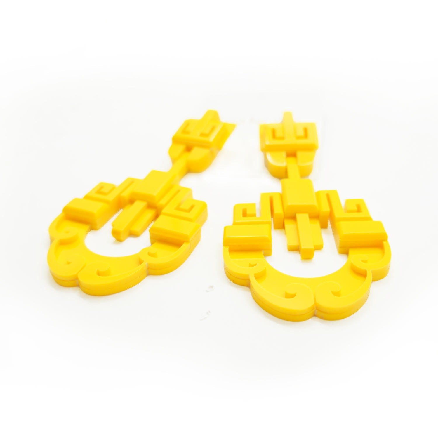 Acrylic Handmade Earring Xangai Yellow