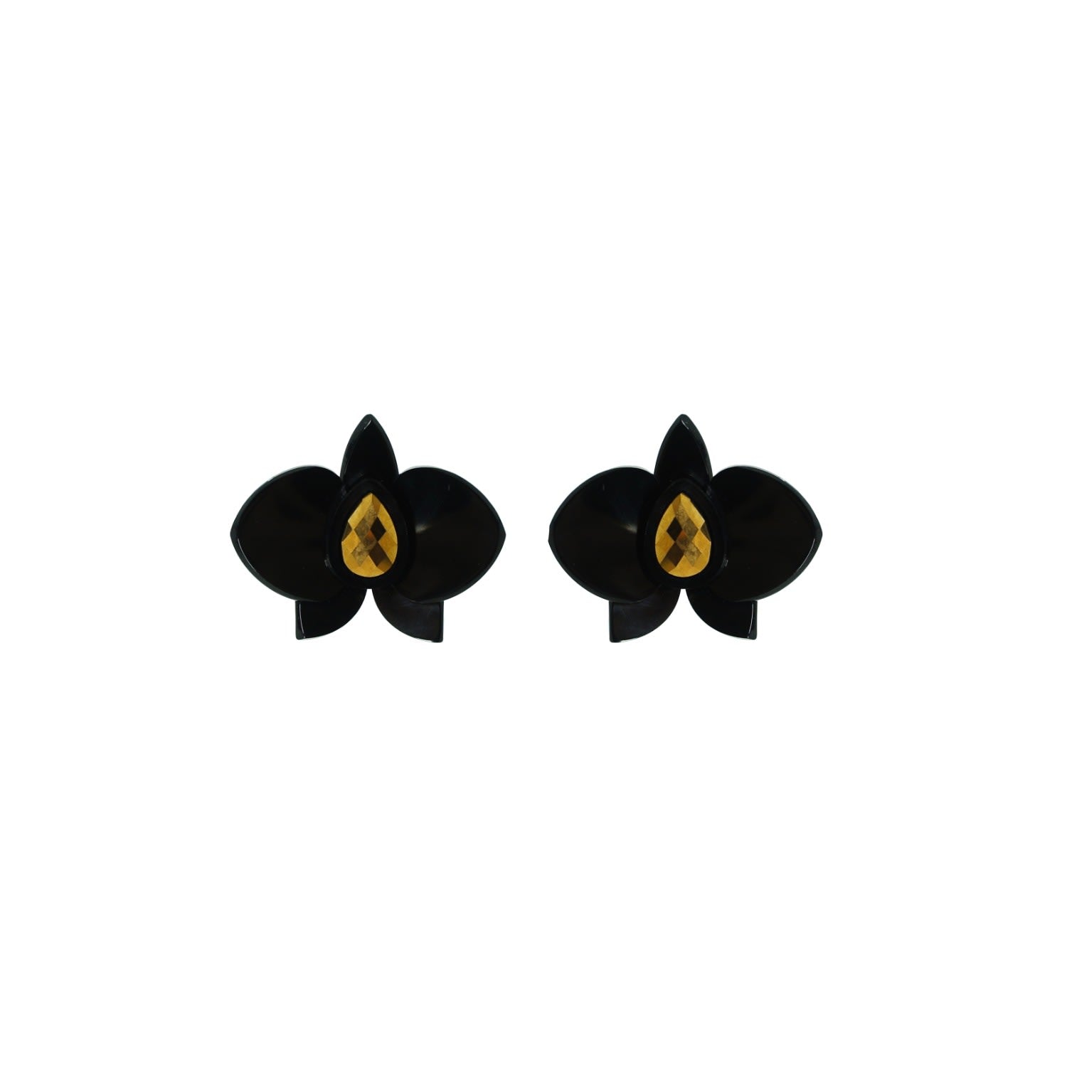 Acrylic Handmade Earring Xs Orchid Black