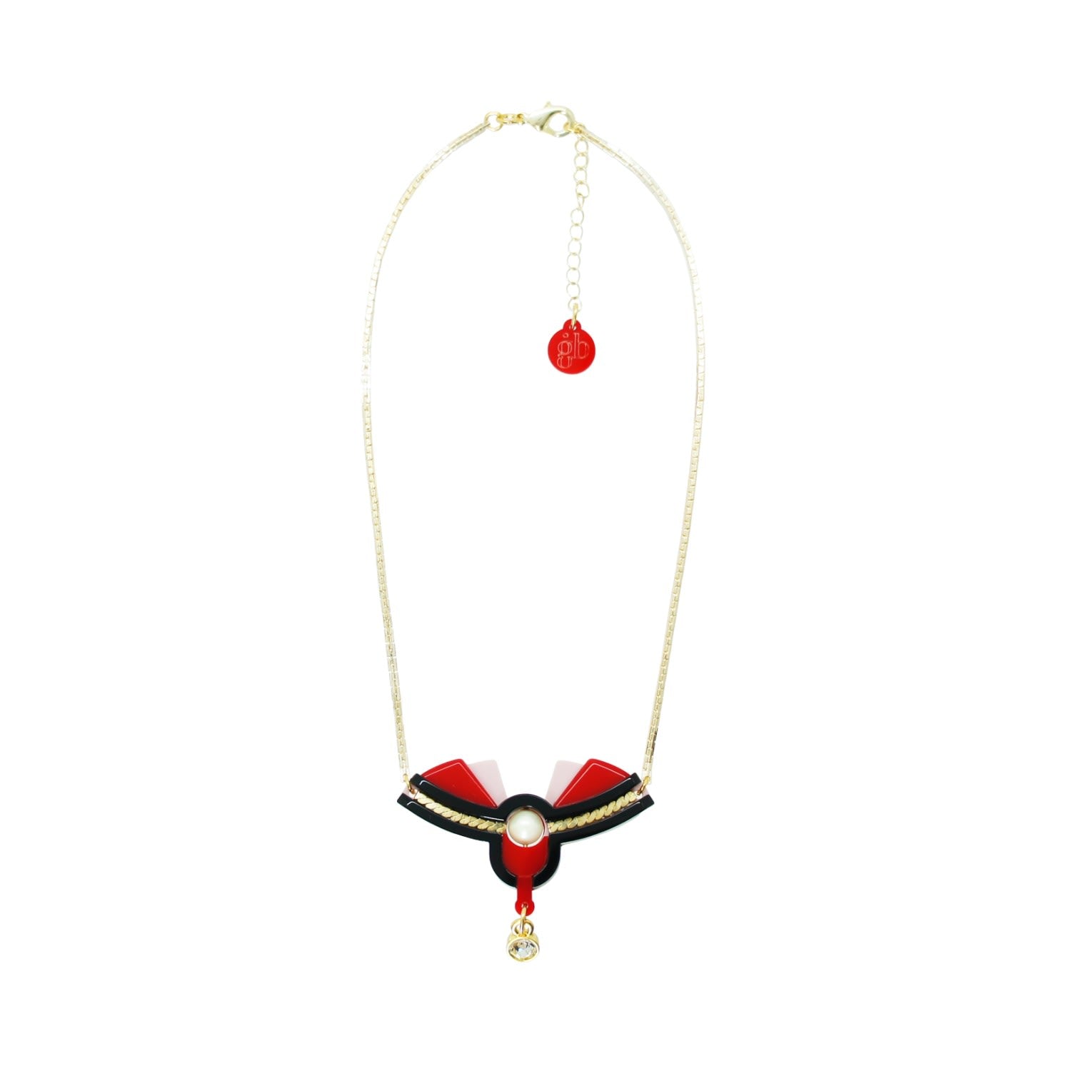 Acrylic Handmade Necklace Alamanda Red
